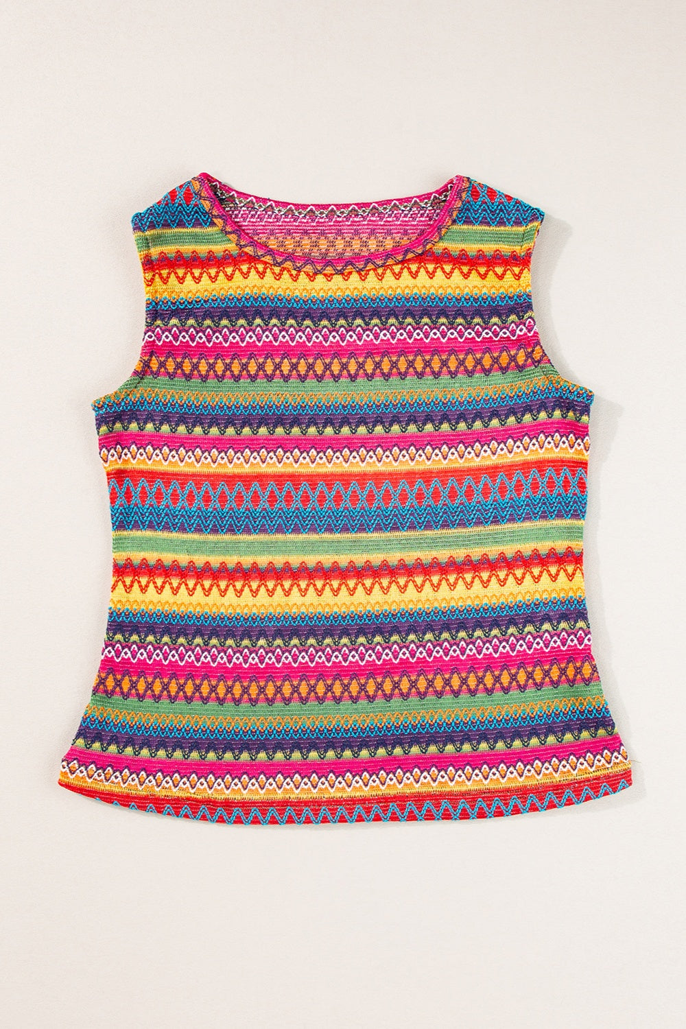 Contrast Round Neck Tank-TOPS / DRESSES-[Adult]-[Female]-2022 Online Blue Zone Planet