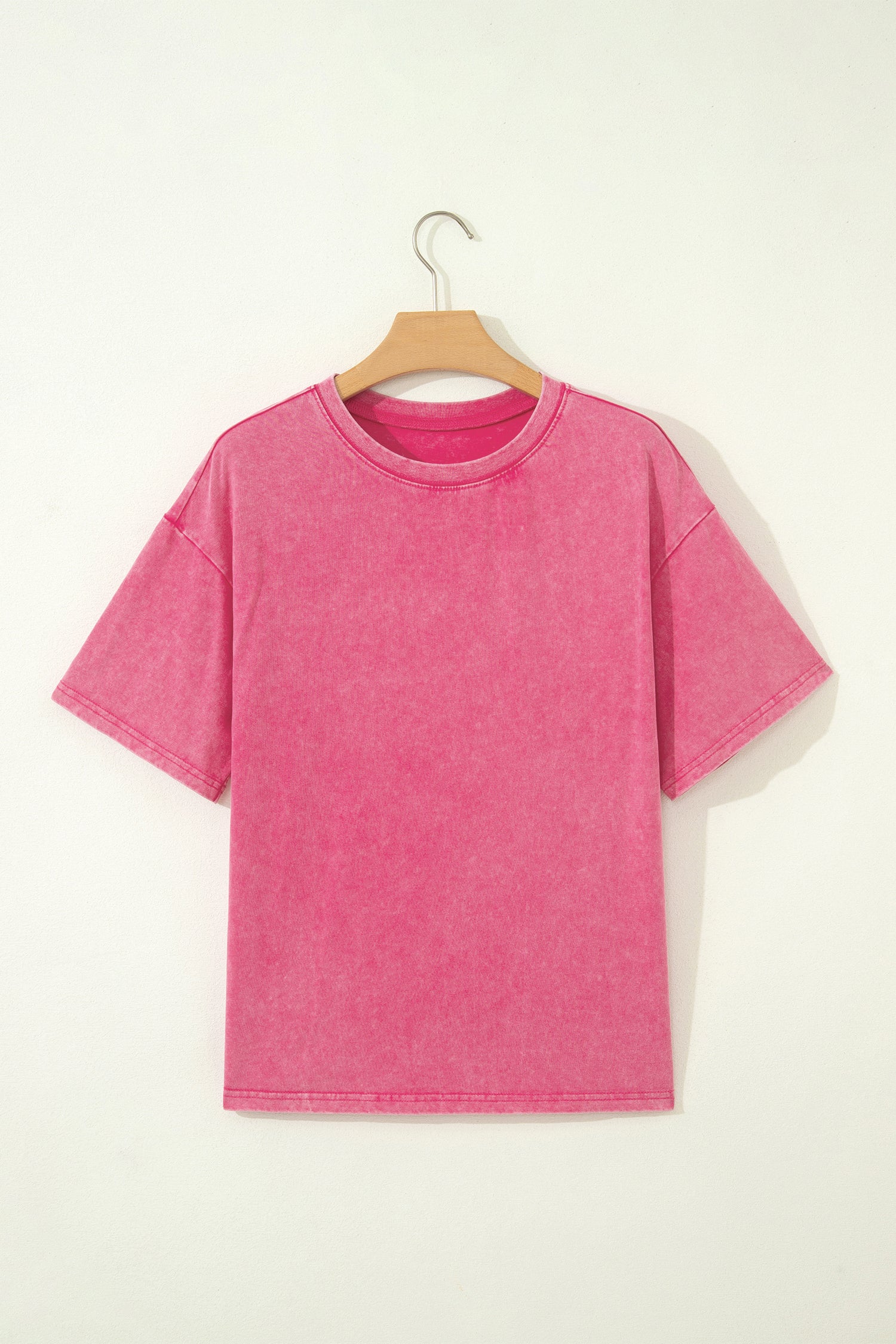 Rose Red Mineral Washed Oversized Tee-Tops/Tops & Tees-[Adult]-[Female]-2022 Online Blue Zone Planet