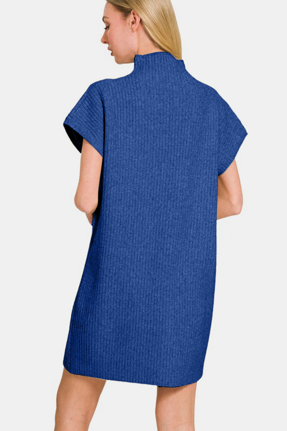 Zenana Short Sleeve Sweater Mini Dress-TOPS / DRESSES-[Adult]-[Female]-2022 Online Blue Zone Planet