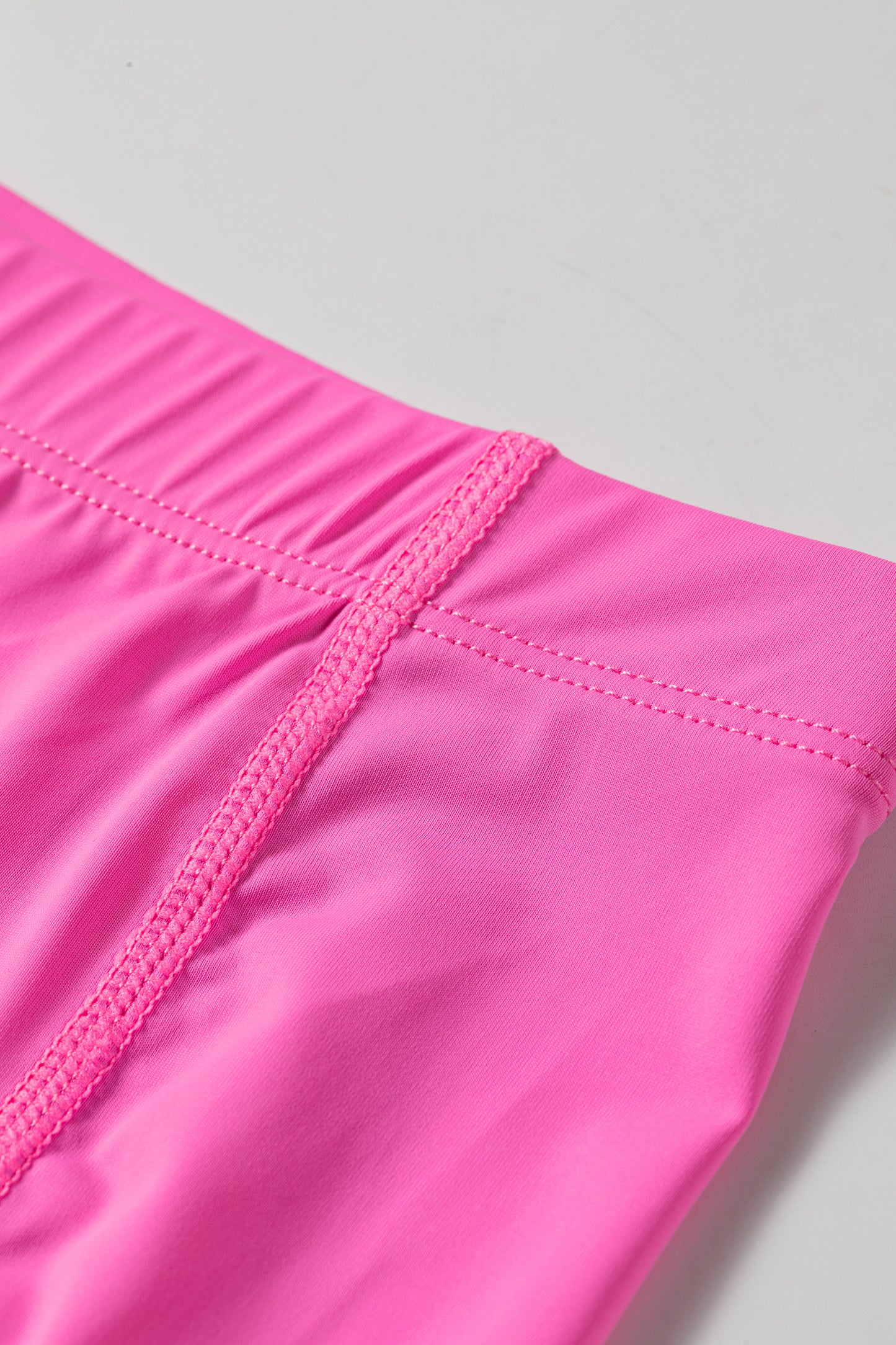 Pink Solid Color Tunic Tank Dress Athletic Shorts Two Piece Set