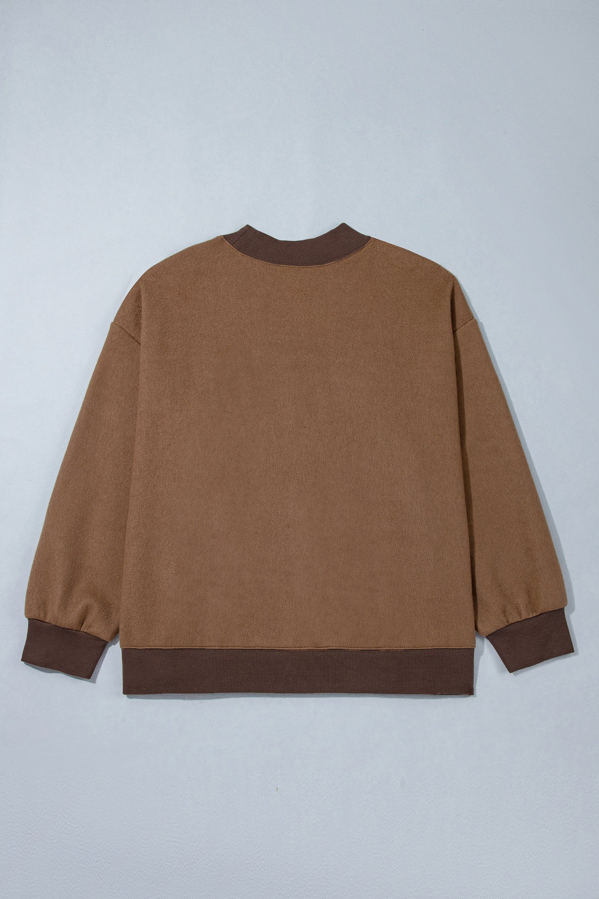 Coffee Letter Print Oversized Loose Fit Long Sleeve Plus Size Sweatshirt-Plus Size/Plus Size Sweatshirts & Hoodies-[Adult]-[Female]-2022 Online Blue Zone Planet