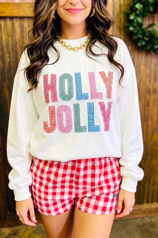 White Christmas Slogan Round Neck Long Sleeve Sweatshirt-Tops/Sweatshirts & Hoodies-[Adult]-[Female]-White-S-2022 Online Blue Zone Planet