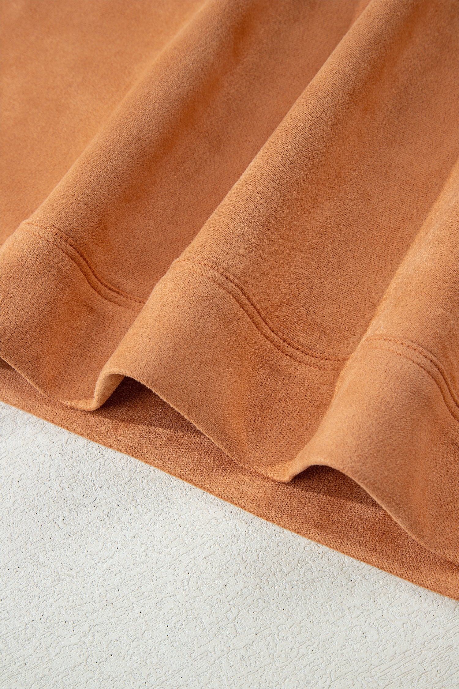 Thai Curry Collared V Neck Faux Suede Short Sleeve Shift Mini Dress-TOPS / DRESSES-[Adult]-[Female]-2022 Online Blue Zone Planet