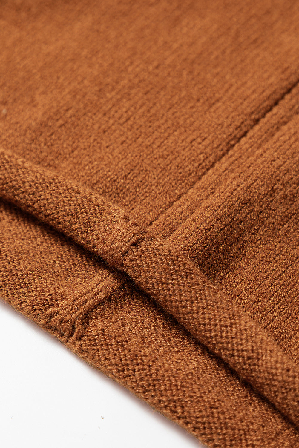 Straw Yellow Ribbed Detail Solid Color Mini Sweater Dress-TOPS / DRESSES-[Adult]-[Female]-2022 Online Blue Zone Planet