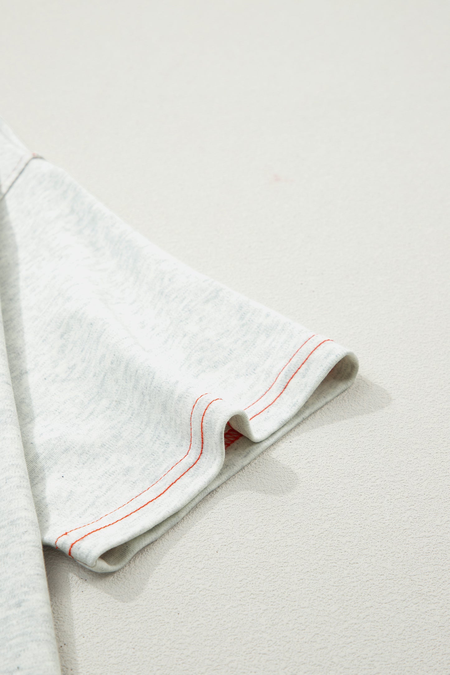 Light Grey Reversible Contrast-Stitched T-Shirt-Tops/Tops & Tees-[Adult]-[Female]-2022 Online Blue Zone Planet