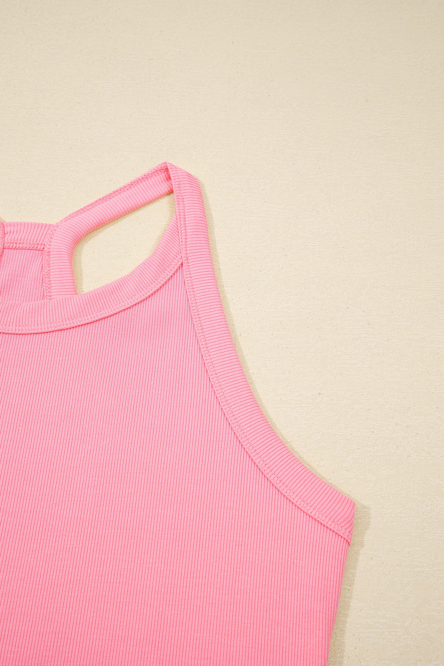 Sachet Pink Slim Tank Top Elastic Waist Mini Skort 2pcs Outfit-Two Piece Sets/Two Piece Dresses-[Adult]-[Female]-2022 Online Blue Zone Planet