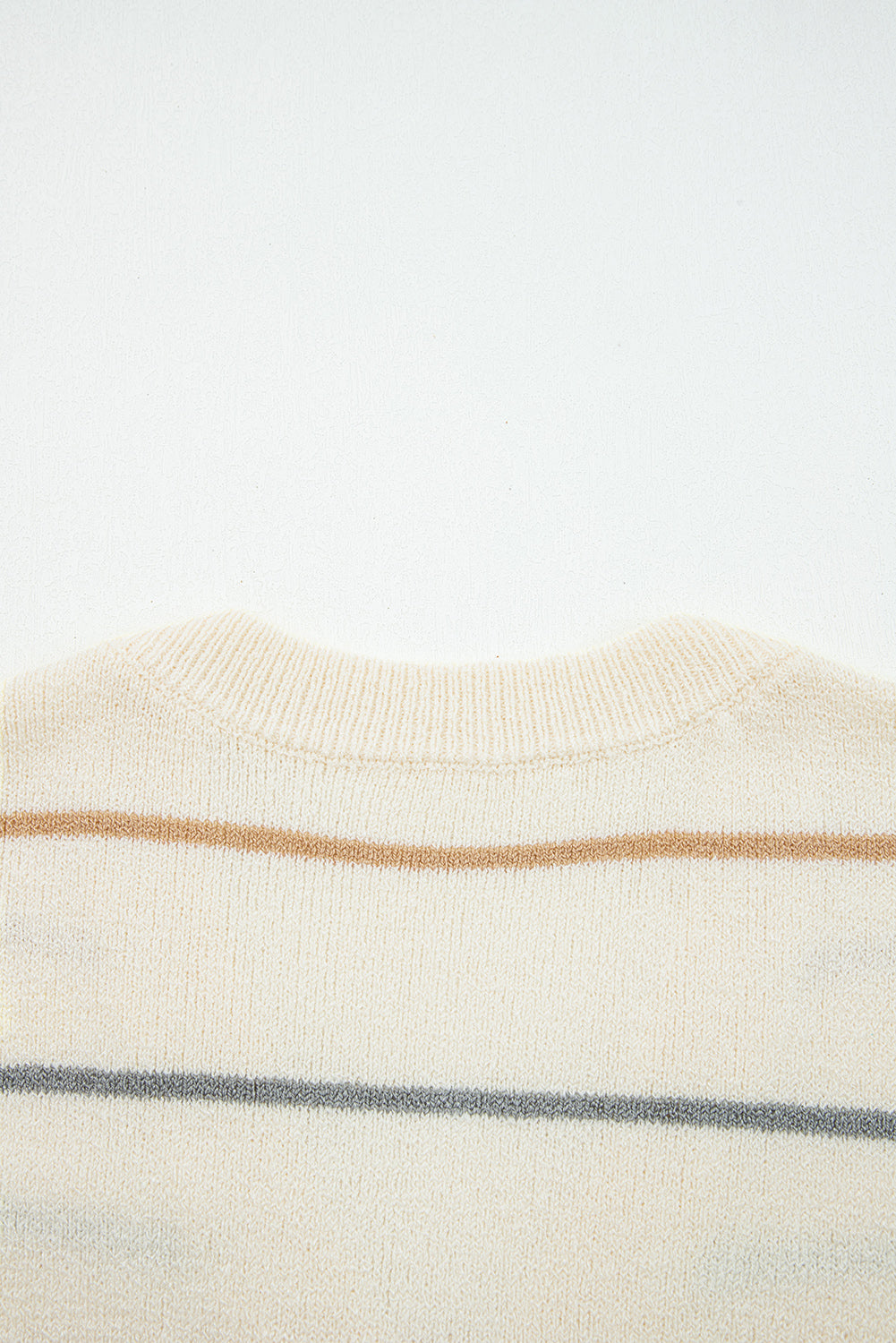 Multicolour Striped Buttoned Front V Neck Drop Shoulder Cardigan Sweater-Sweaters & Cardigans/Cardigans-[Adult]-[Female]-2022 Online Blue Zone Planet