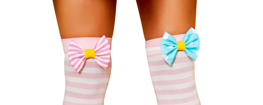 Stocking Bow Only Costume-Accessories-[Adult]-[Female]-Baby Pink/Baby Blue-O/S-2022 Online Blue Zone Planet