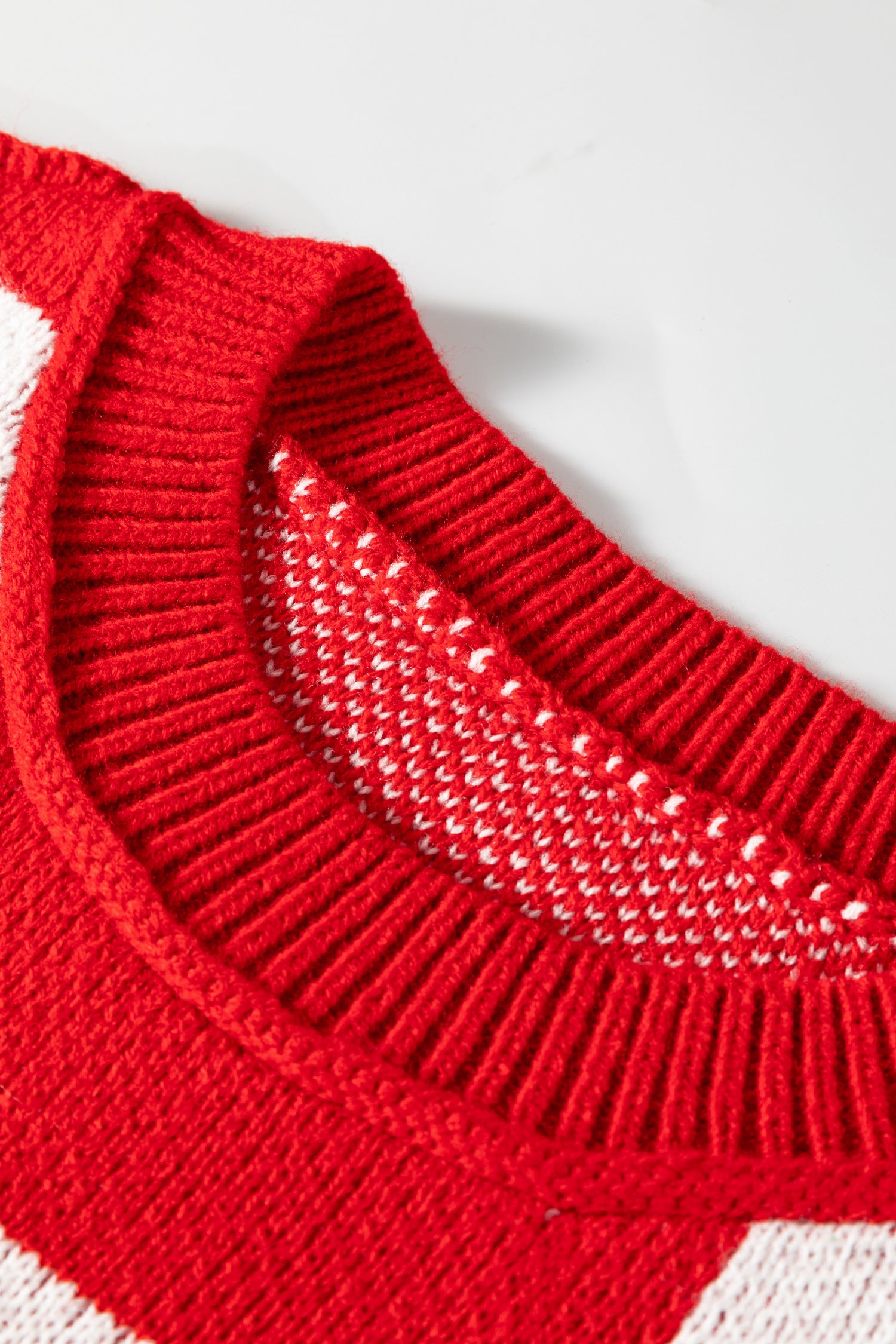 Fiery Red Checkered Bishop Sleeve Sweater-TOPS / DRESSES-[Adult]-[Female]-2022 Online Blue Zone Planet