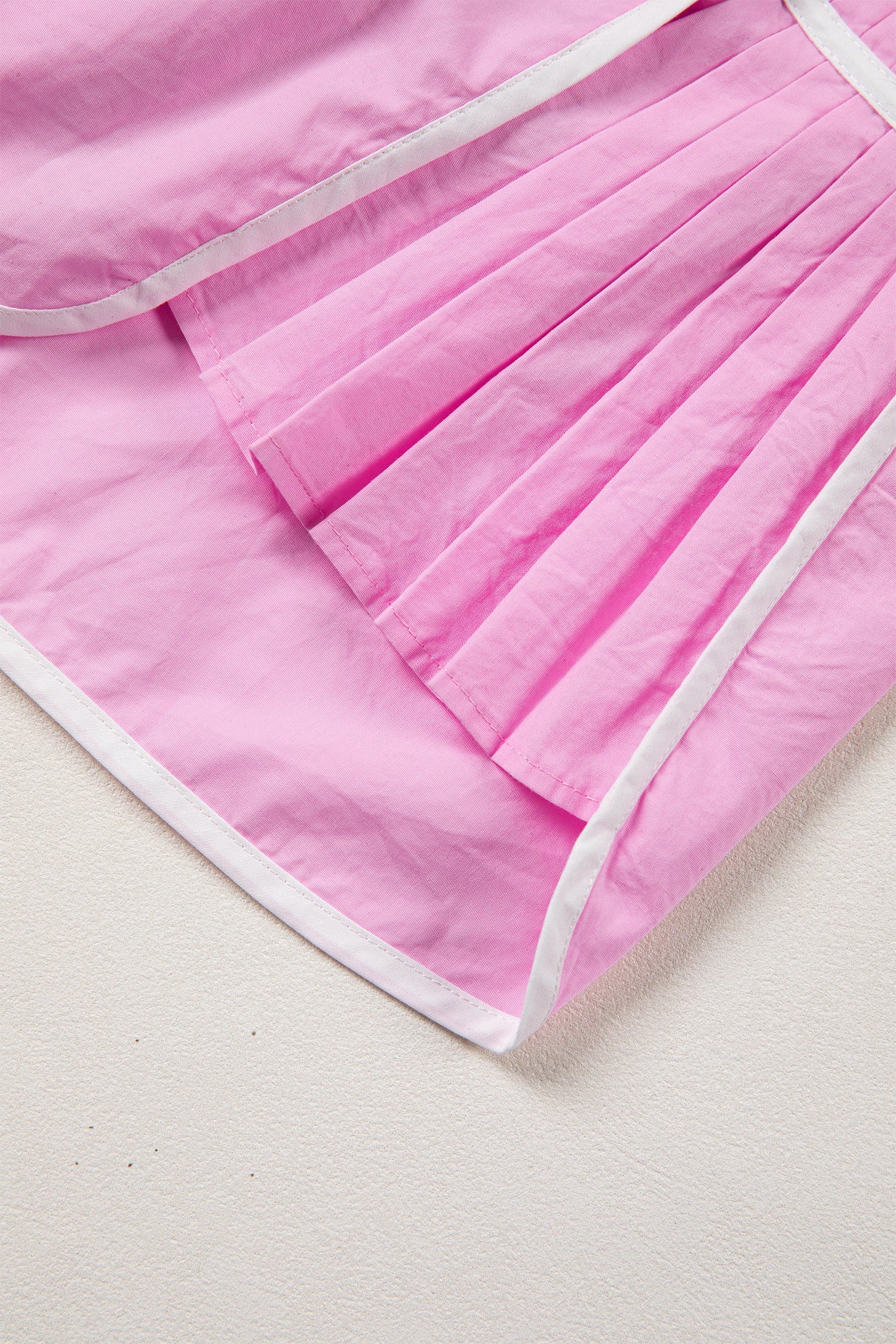 Bonbon Contrast Trim Pleated Casual Active Shorts-Bottoms/Casual Shorts-[Adult]-[Female]-2022 Online Blue Zone Planet