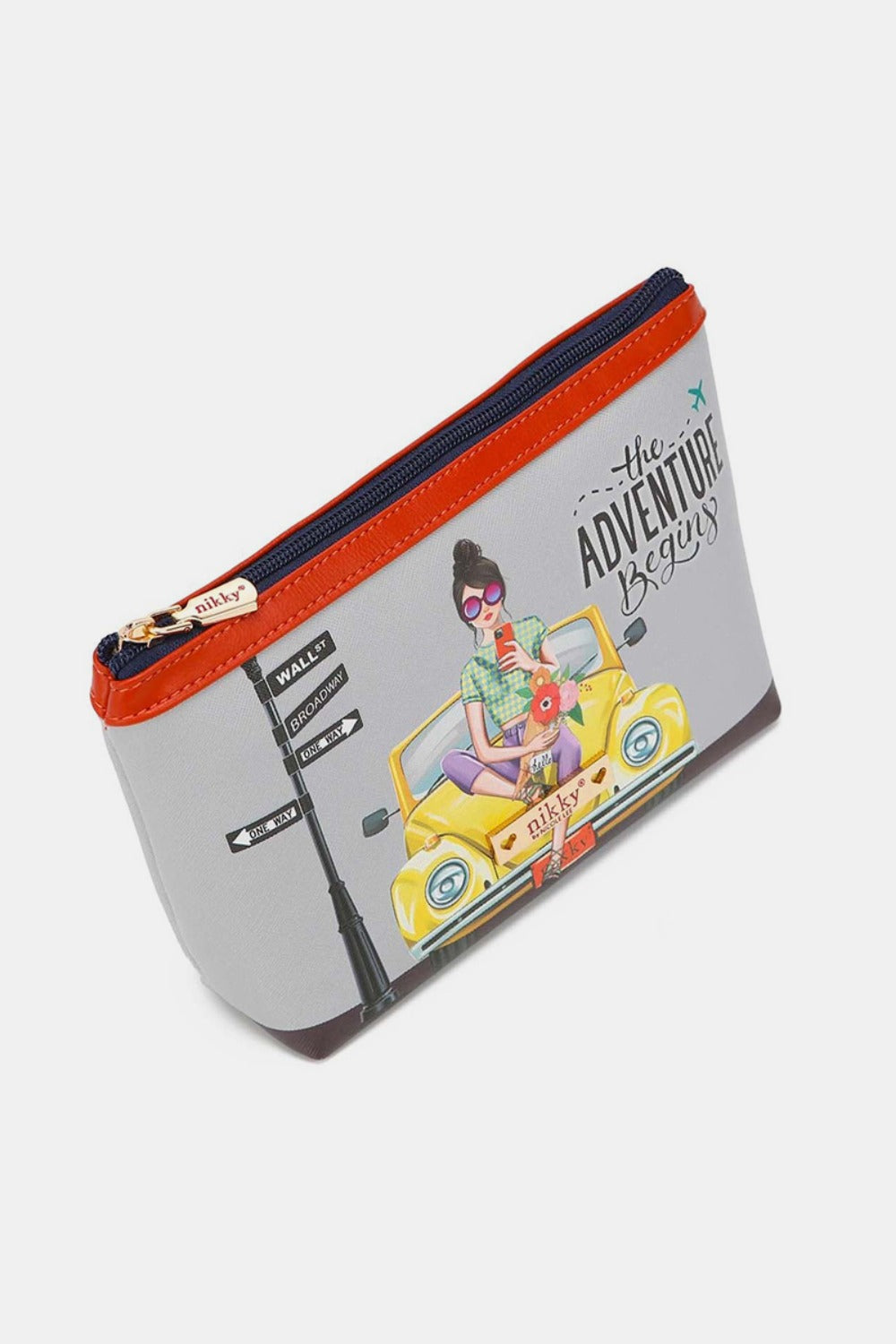 Nicole Lee USA Printed Large Cosmetic Pouch-PILL CASES-[Adult]-[Female]-2022 Online Blue Zone Planet