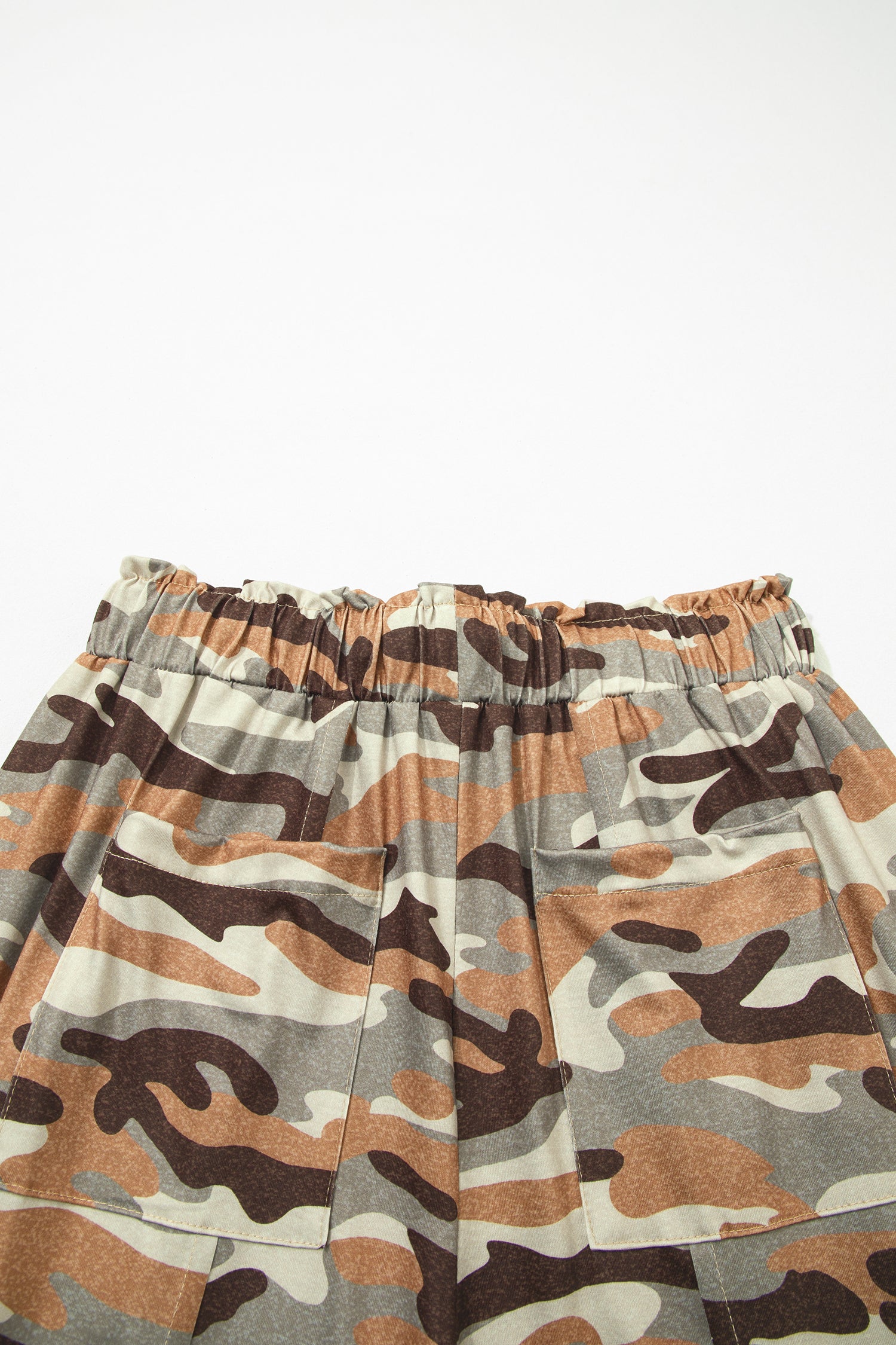 Green Camouflage Printed Drawstring Elastic Waist Jogger Pants-Bottoms/Pants & Culotte-[Adult]-[Female]-2022 Online Blue Zone Planet