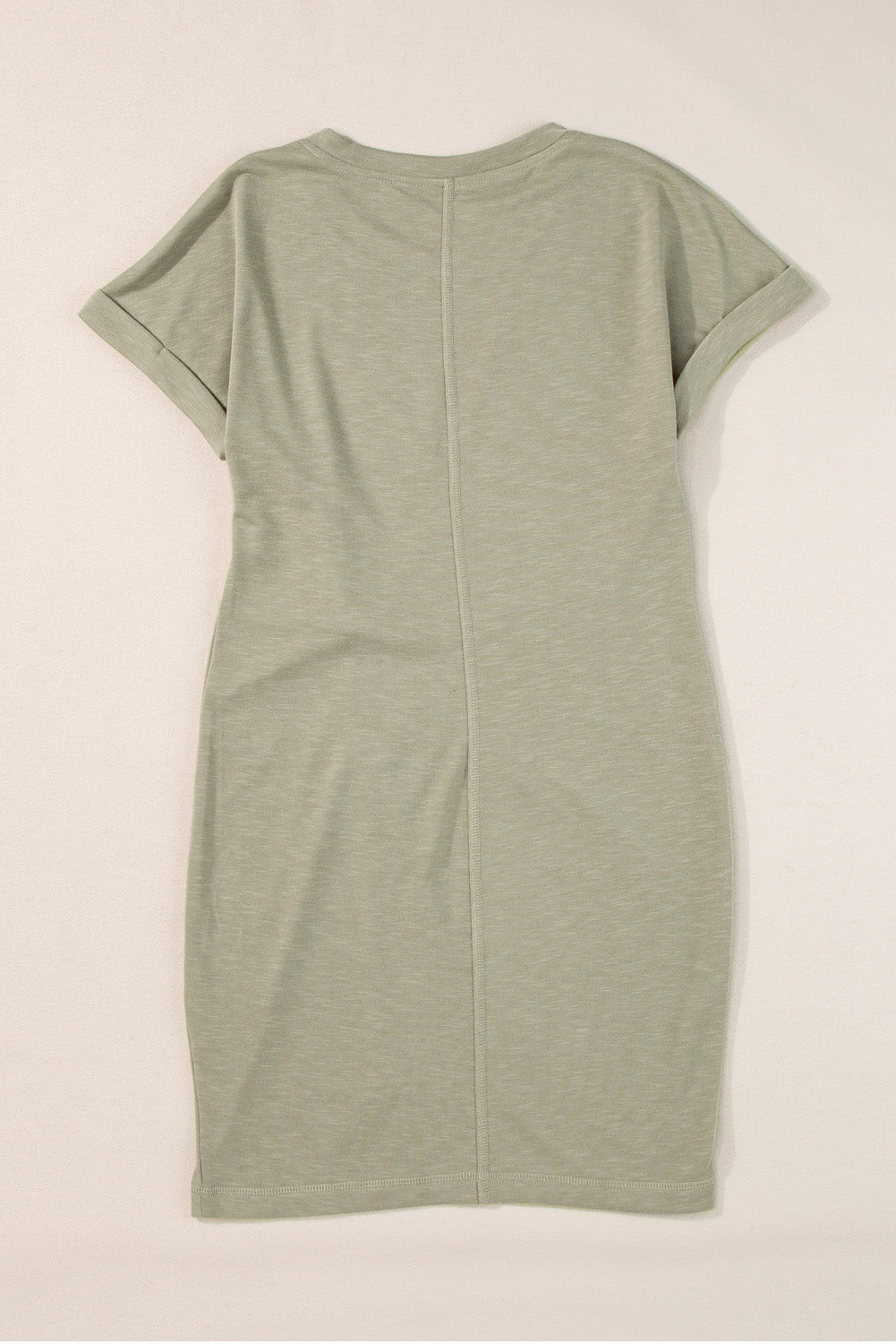 Laurel Green Folded Sleeve Twisted Mini T-Shirt Dress Blue Zone Planet