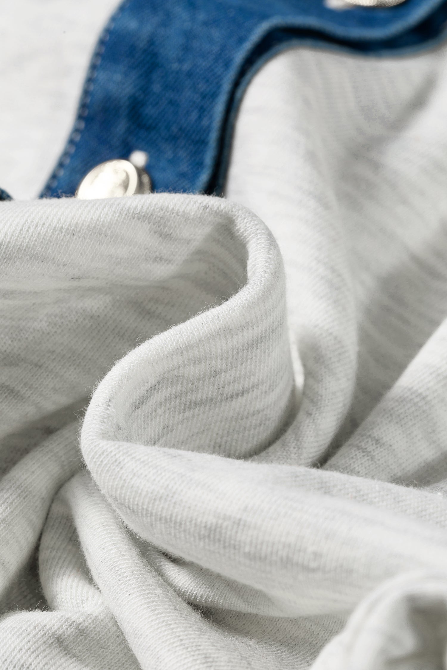 Light Grey Denim Patchwork Polo Collar Elastic Waist Sleeveless Romper-Bottoms/Jumpsuits & Rompers-[Adult]-[Female]-2022 Online Blue Zone Planet