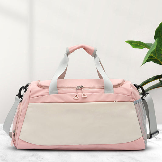 Oxford Cloth Multi Pockets Adjustable Strap Travel Bag-HANDBAGS-[Adult]-[Female]-Blush Pink-One Size-2022 Online Blue Zone Planet