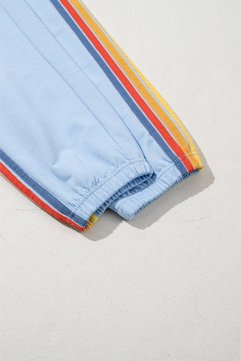 Light Blue Counting Rainbows High Waist Sweatpants-Tops / Dresses-[Adult]-[Female]-2022 Online Blue Zone Planet