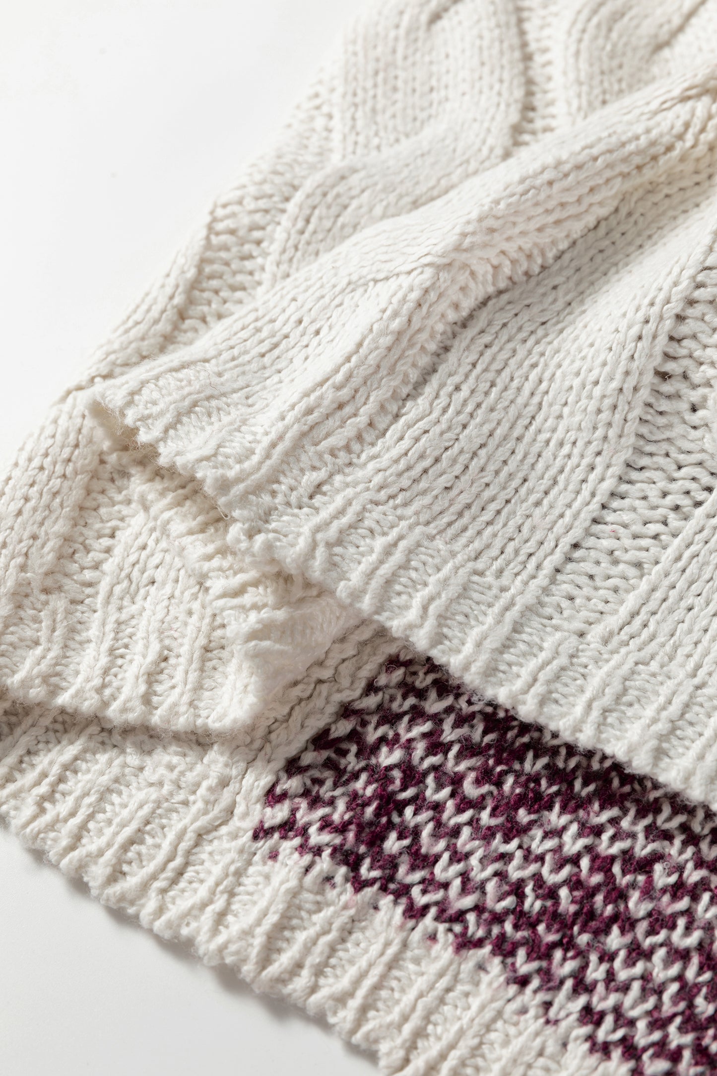 Purple Color Block Patchwork Knotted Back Loose Fit Sweater-TOPS / DRESSES-[Adult]-[Female]-2022 Online Blue Zone Planet