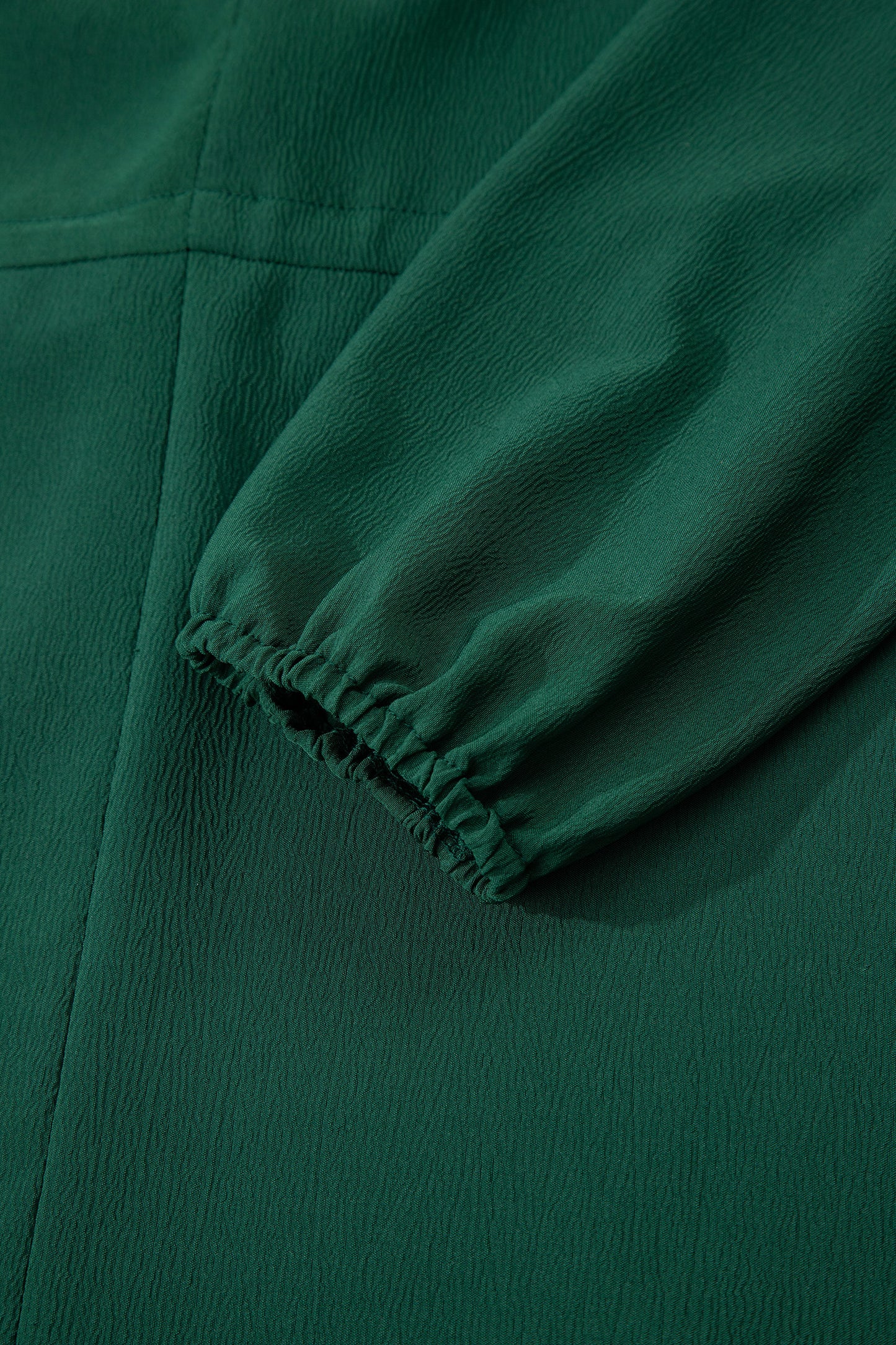 Blackish Green Solid Long Sleeve Button V Neck Tiered Maxi Dress-TOPS / DRESSES-[Adult]-[Female]-2022 Online Blue Zone Planet