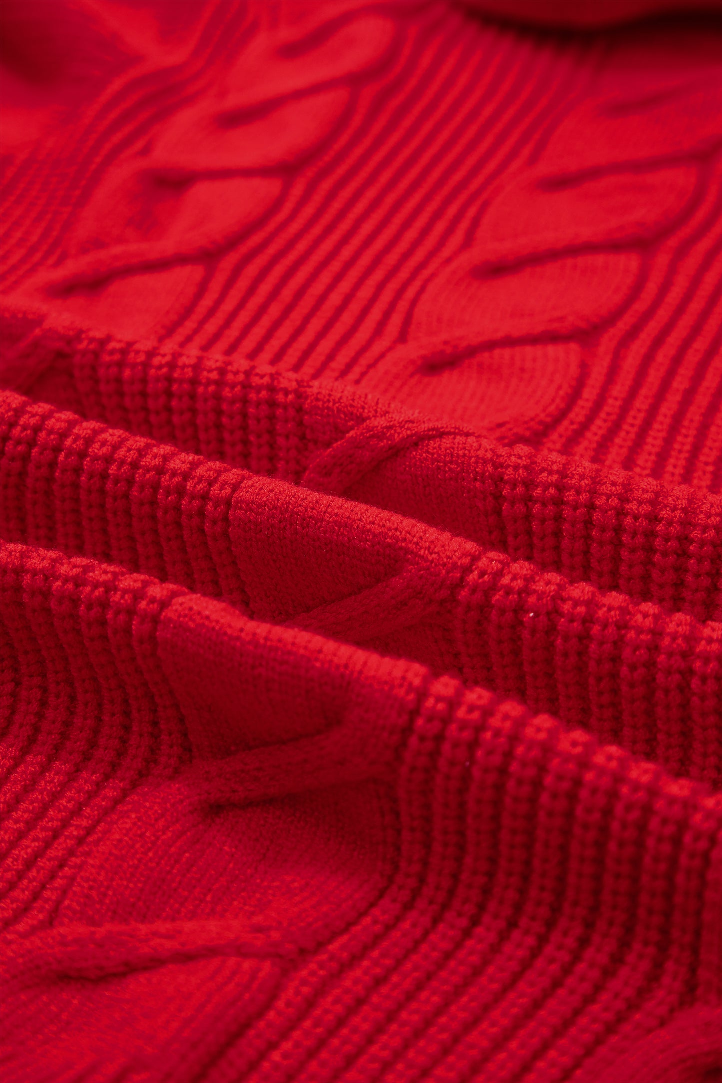 Jet Stream Cable Knit Turtleneck Ruffled Short Sleeve Sweater-Sweaters & Cardigans/Short Sleeve Sweaters-[Adult]-[Female]-2022 Online Blue Zone Planet