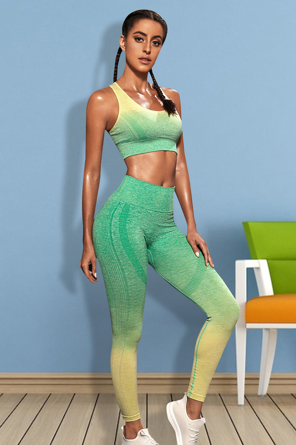 Gradient Sports Tank and Leggings Set-TOPS / DRESSES-[Adult]-[Female]-2022 Online Blue Zone Planet