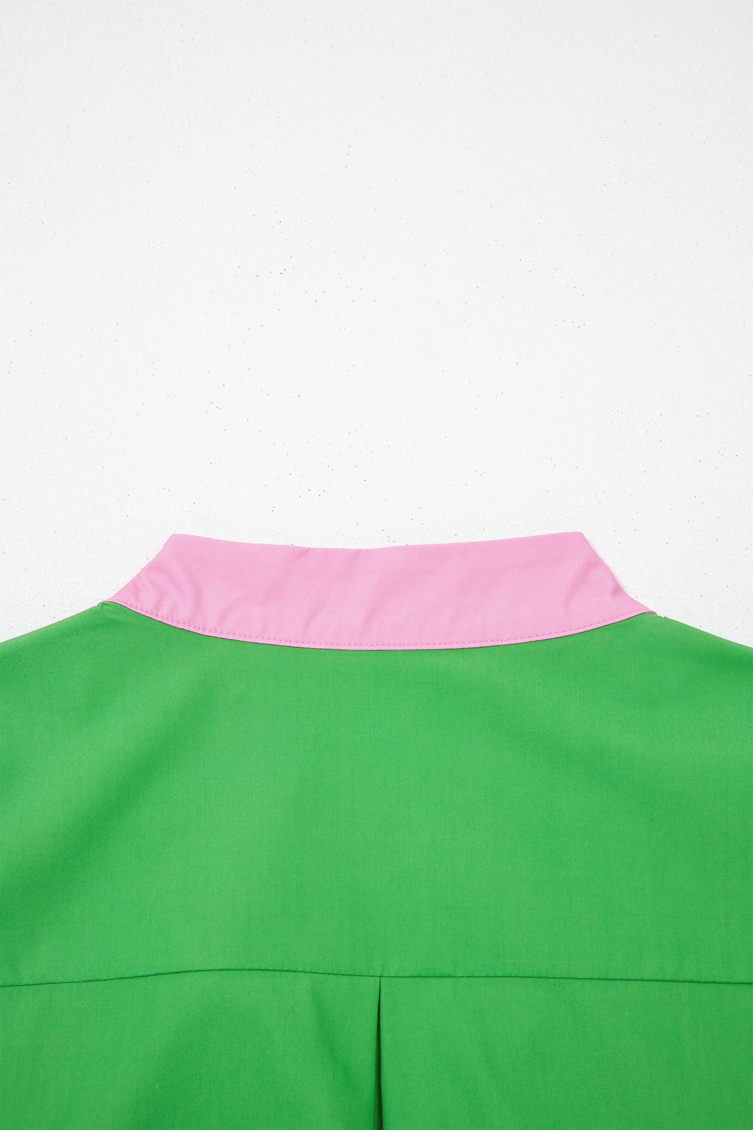 Bright Green Color Block Detail Split Neck Short Puff Sleeve Ruffle Hem Mini Dress-TOPS / DRESSES-[Adult]-[Female]-2022 Online Blue Zone Planet