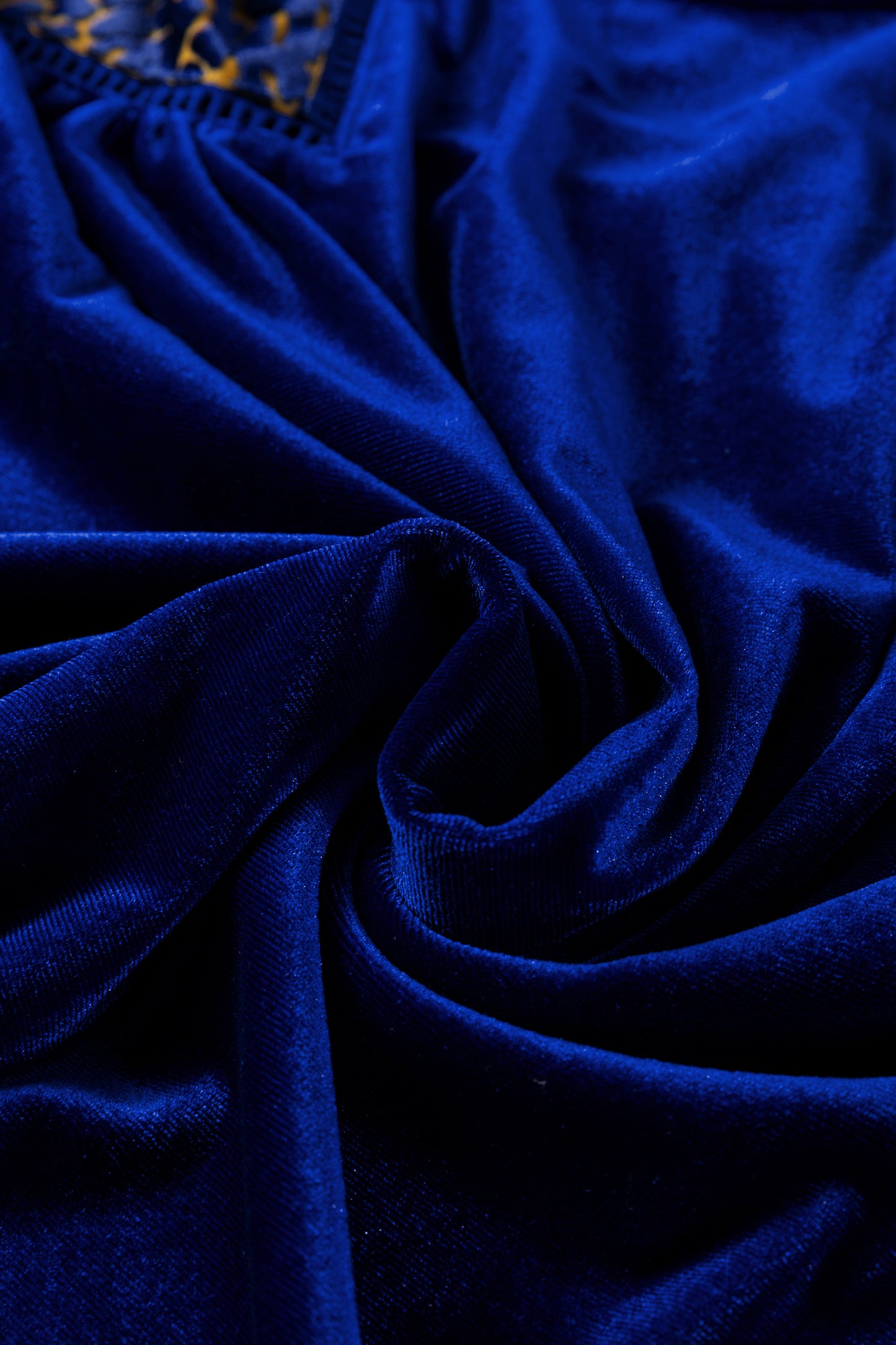 Sky Blue Leopard Patchwork Shoulder Flounce Sleeve Velvet Blouse-Tops/Blouses & Shirts-[Adult]-[Female]-2022 Online Blue Zone Planet