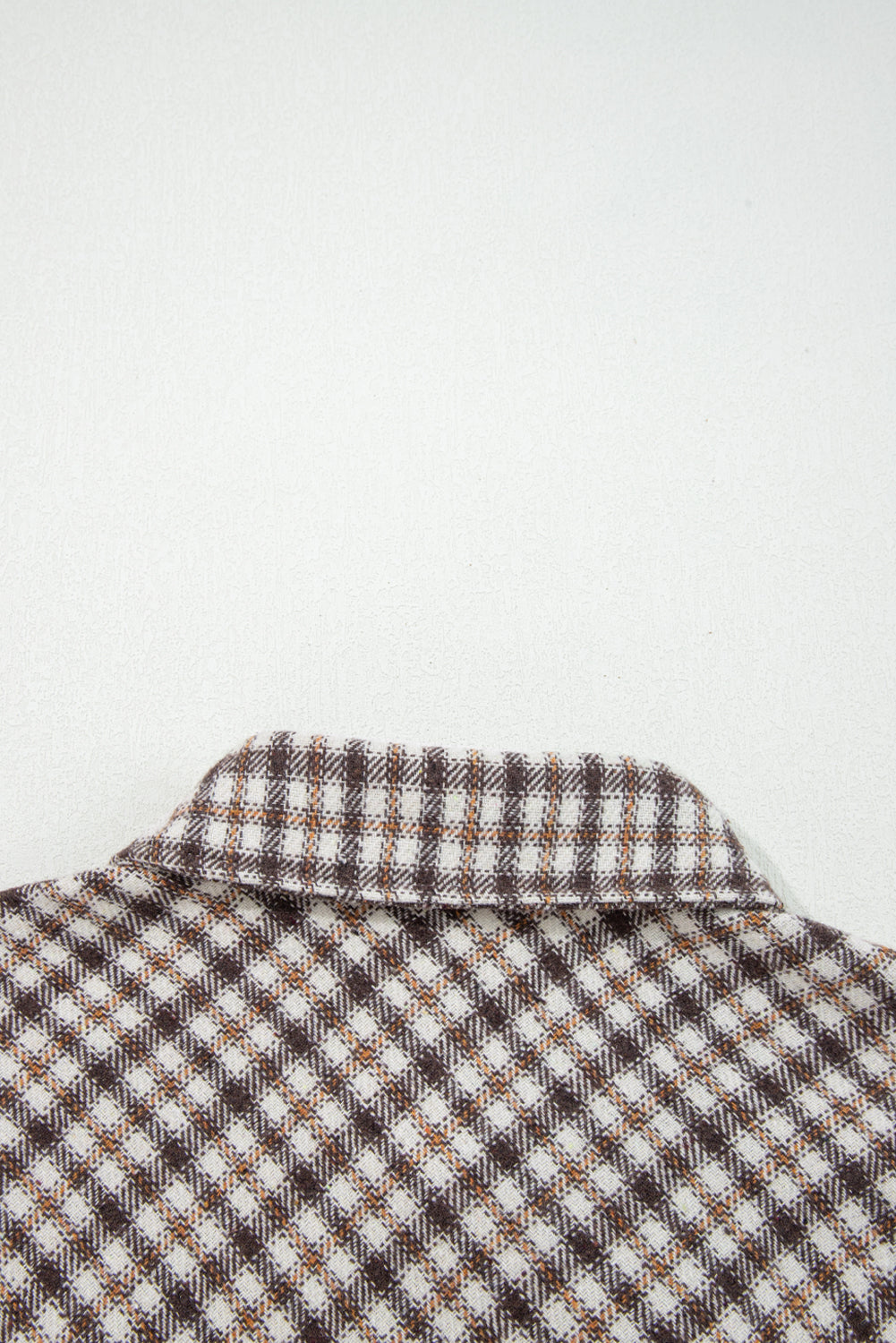 Casual Contrast Corduroy Flap Pocket Patchwork Plaid Shacket-Outerwear/Plaid Shackets-[Adult]-[Female]-2022 Online Blue Zone Planet
