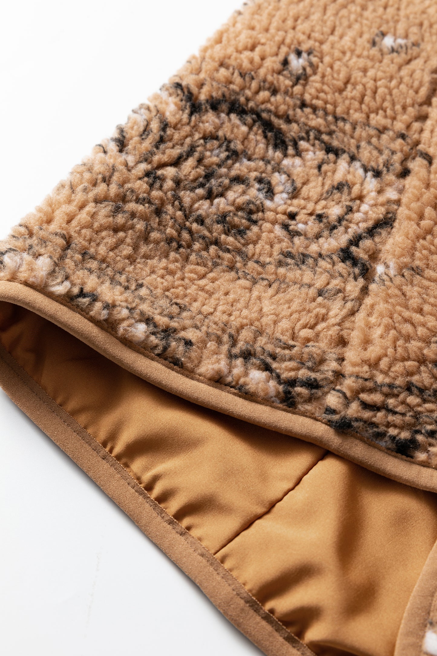 Brown Sherpa Paisley Print Pocketed Western Fashion Vest Jacket-TOPS / DRESSES-[Adult]-[Female]-2022 Online Blue Zone Planet