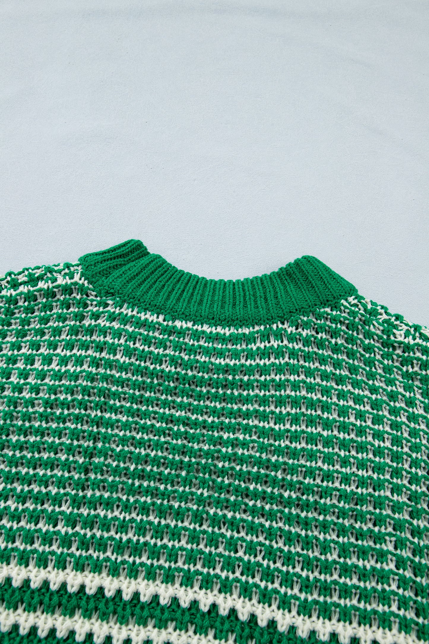 Green Stripe 3/4 Draped Sleeve Slouchy Sweater-TOPS / DRESSES-[Adult]-[Female]-2022 Online Blue Zone Planet