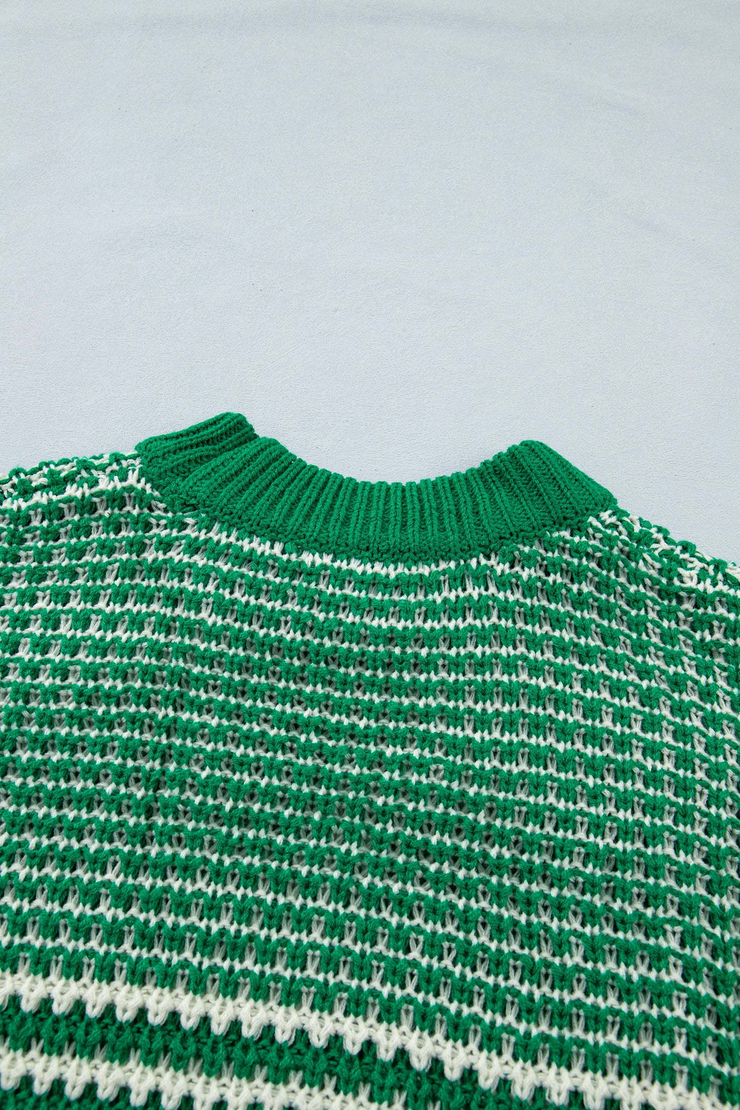 Green Stripe 3/4 Draped Sleeve Slouchy Sweater-TOPS / DRESSES-[Adult]-[Female]-2022 Online Blue Zone Planet