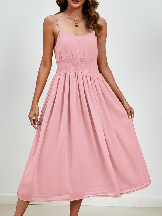 Scoop Neck Midi Cami Dress-TOPS / DRESSES-[Adult]-[Female]-Blush Pink-S-2022 Online Blue Zone Planet