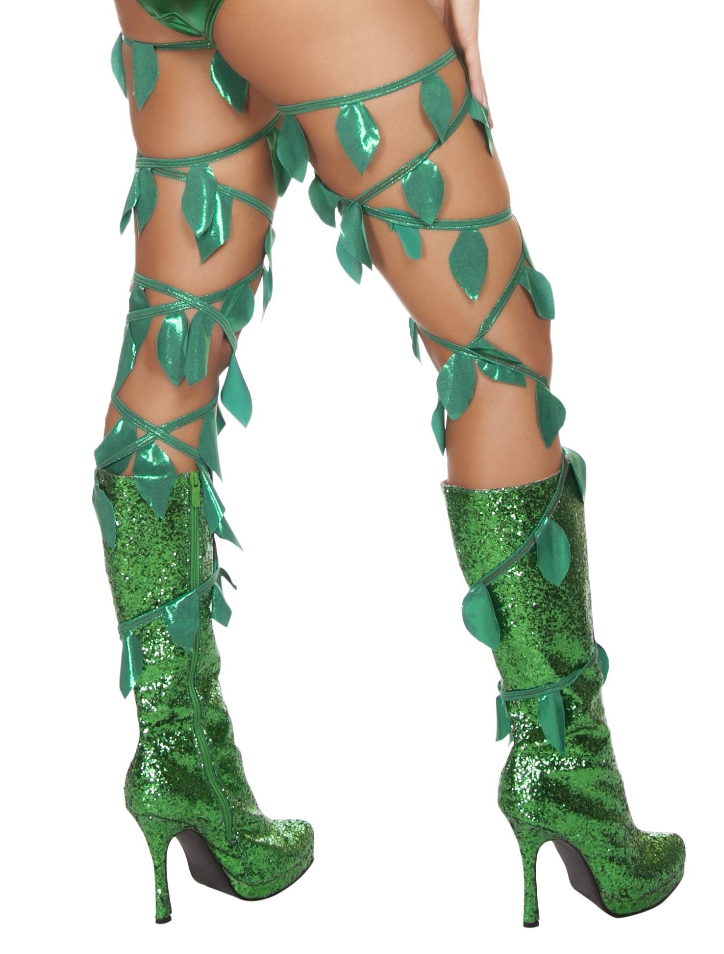 Green Leaf Thigh Wraps Costume-New Arrivals,New Products,Accessories-[Adult]-[Female]-Green-O/S-2022 Online Blue Zone Planet