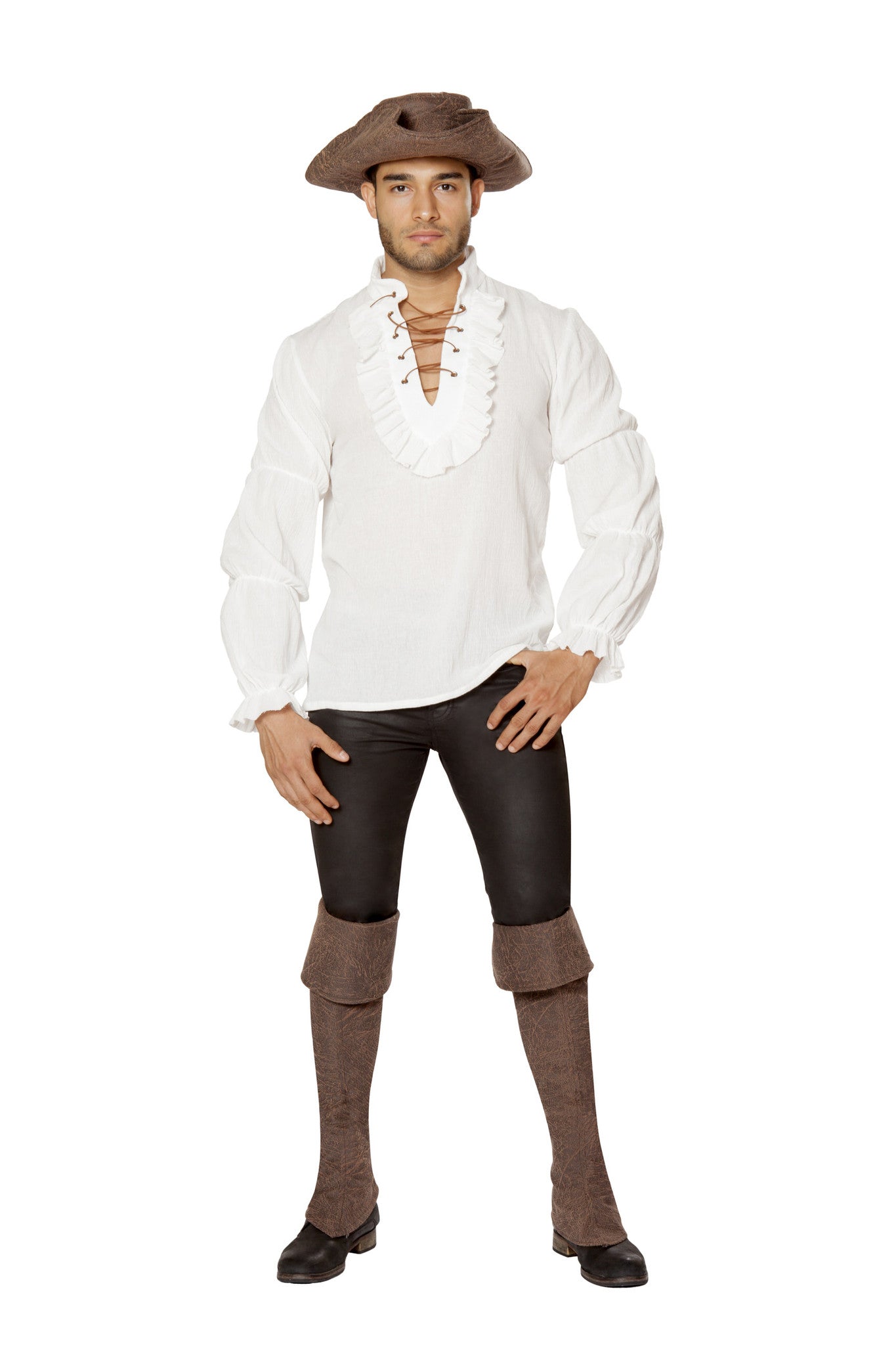 Pirate Shirt For Men Costume-Costumes, mens, , Blowout Sale-[Adult]-[Female]-Ivory-S-2022 Online Blue Zone Planet