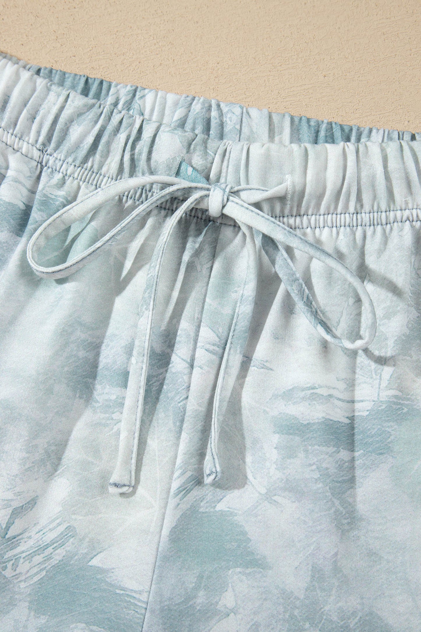 Green Casual Camouflage Short Sleeve Elastic Waist 2pcs Set-Two Piece Sets/Short Sets-[Adult]-[Female]-2022 Online Blue Zone Planet