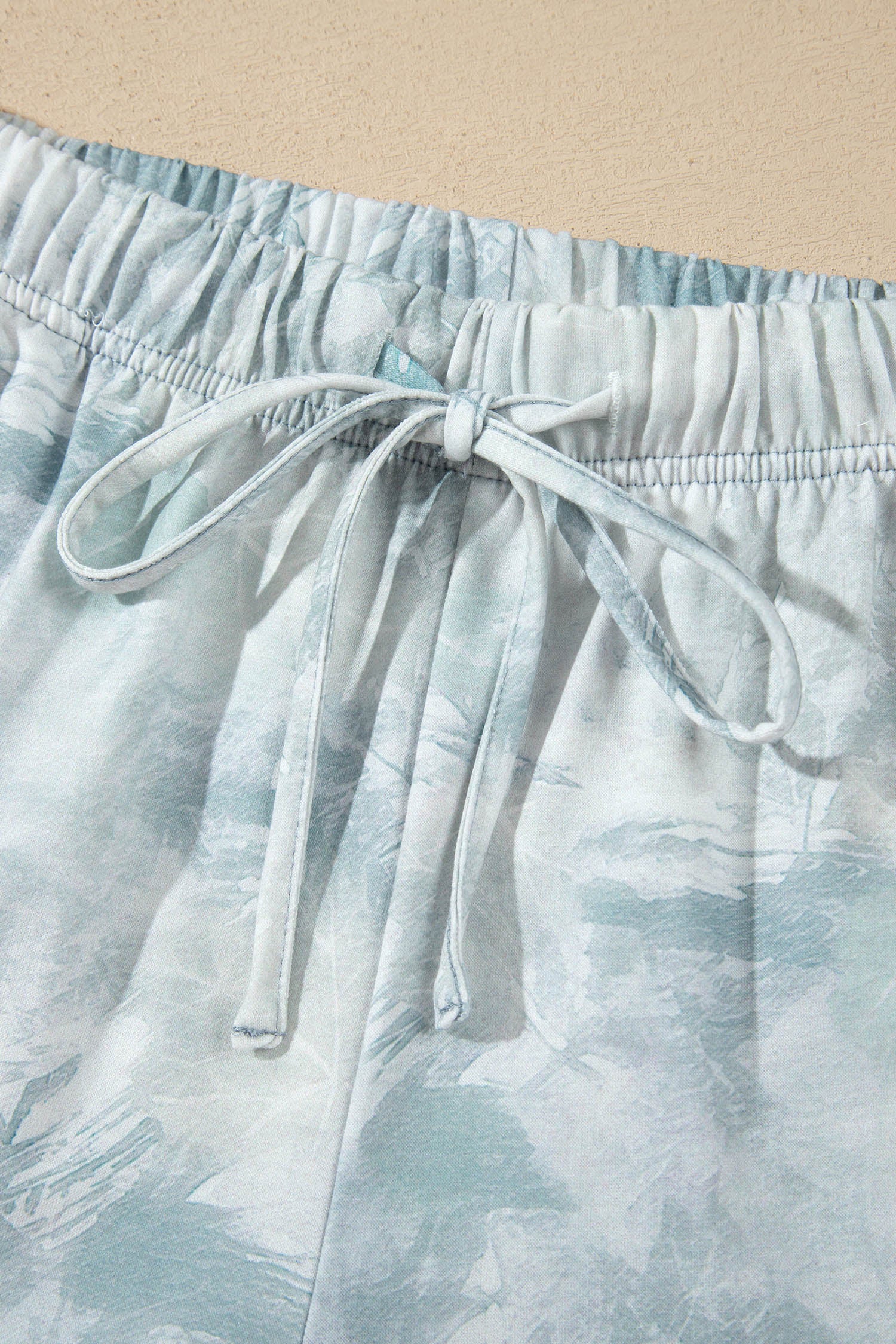 Green Casual Camouflage Short Sleeve Elastic Waist 2pcs Set-Two Piece Sets/Short Sets-[Adult]-[Female]-2022 Online Blue Zone Planet