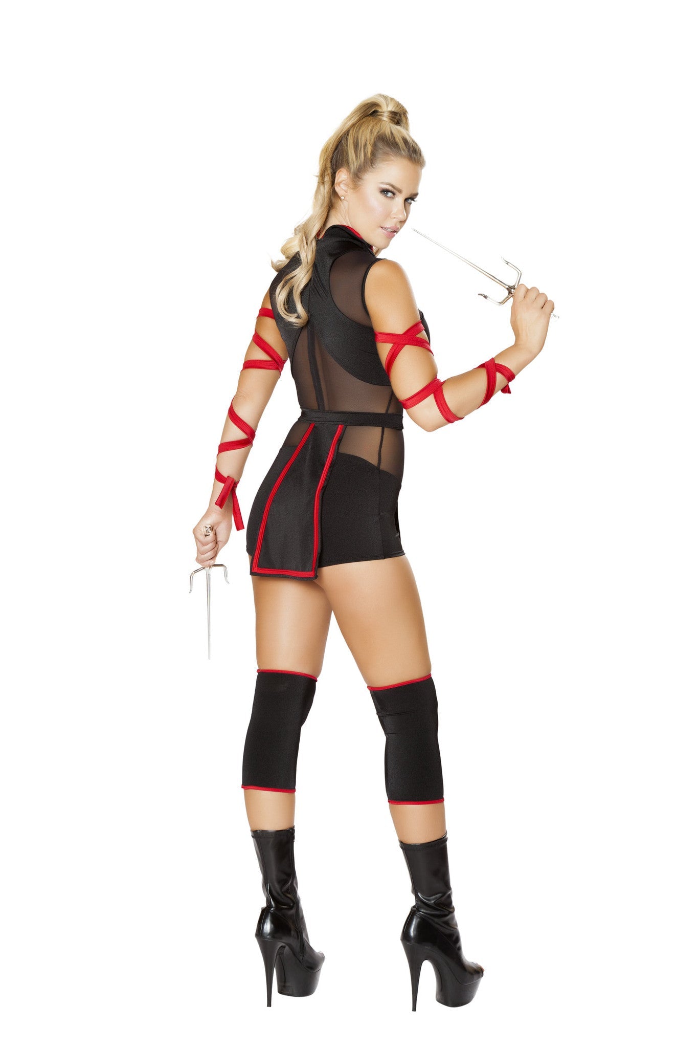 3 Piece Ninja Striker Costume-TOPS / DRESSES-[Adult]-[Female]-2022 Online Blue Zone Planet