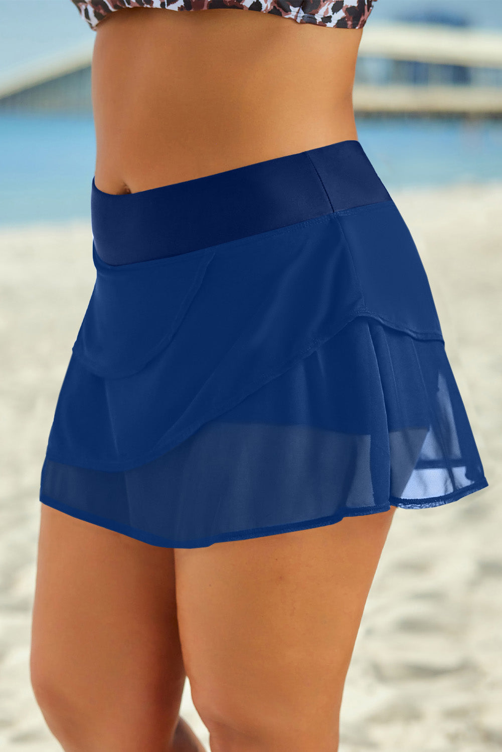 Elastic Waist Swim Skirt-TOPS / DRESSES-[Adult]-[Female]-2022 Online Blue Zone Planet