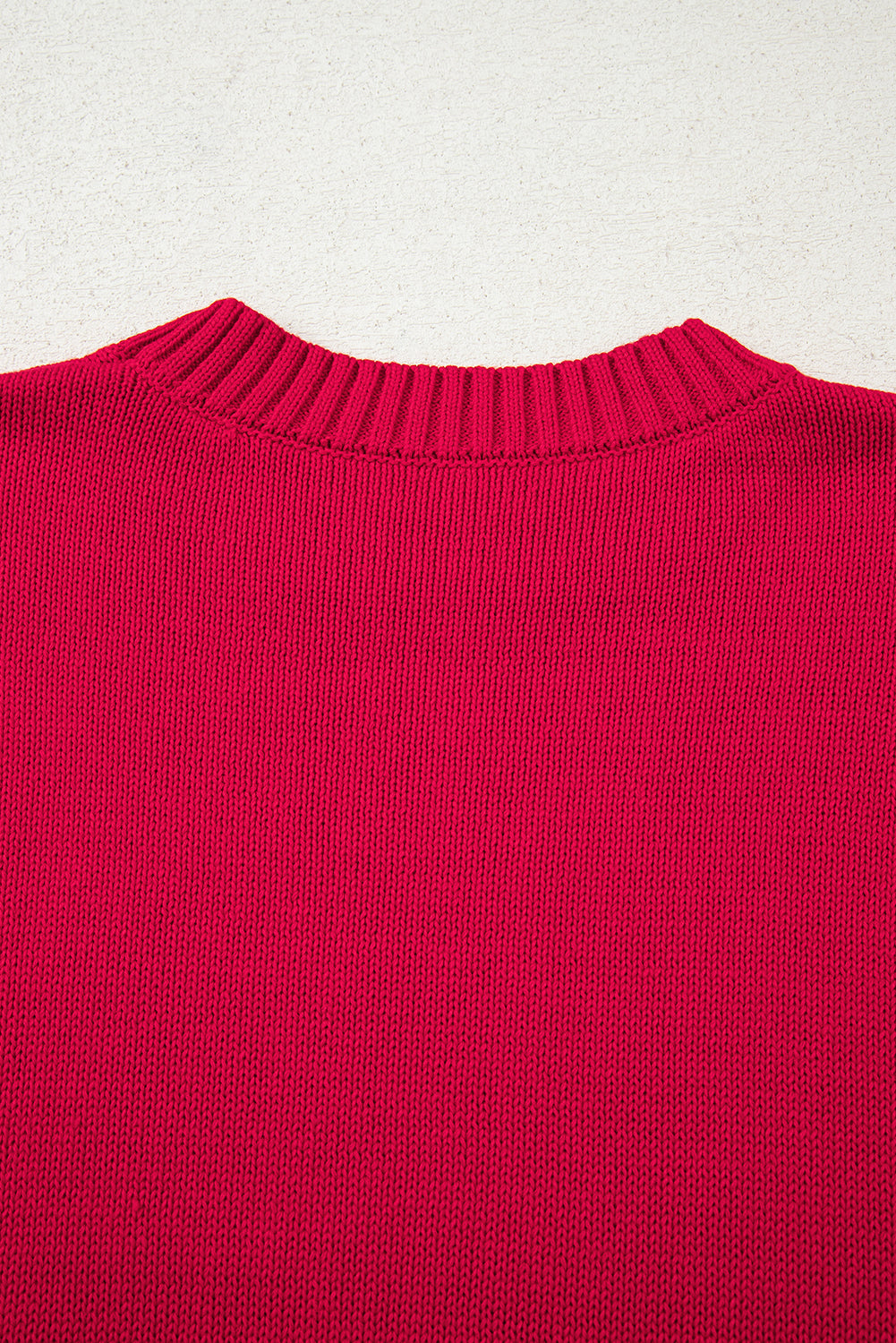 Fiery Red Merry Letter Pattern Christmas Holiday Baggy Sweater-TOPS / DRESSES-[Adult]-[Female]-2022 Online Blue Zone Planet