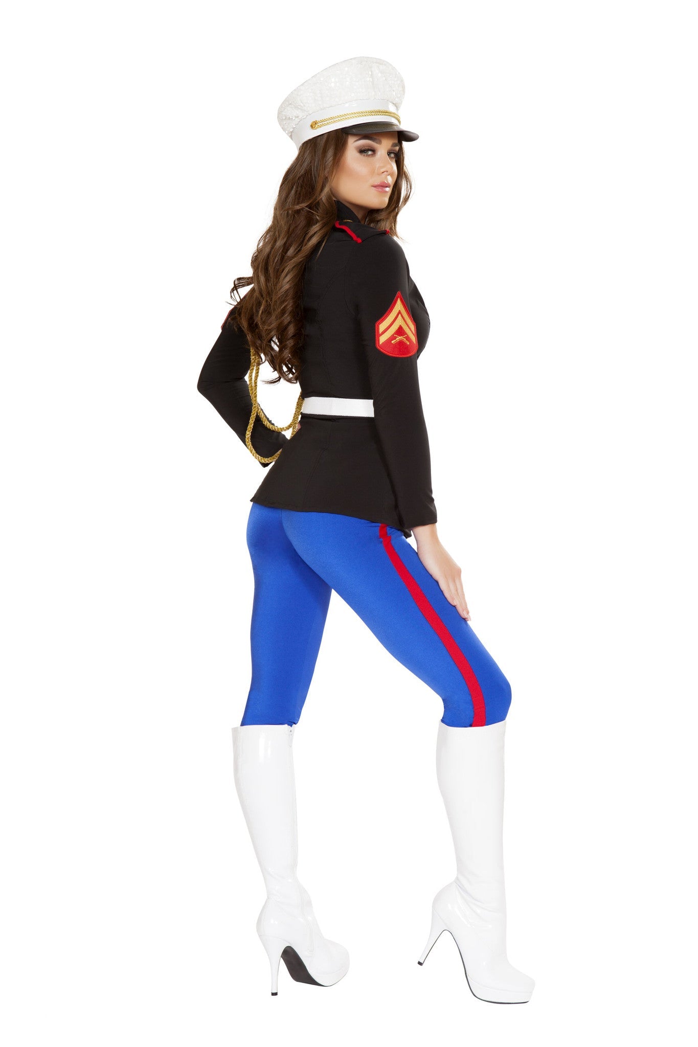 3 Piece Sexy Marine Corporal Costume-TOPS / DRESSES-[Adult]-[Female]-2022 Online Blue Zone Planet