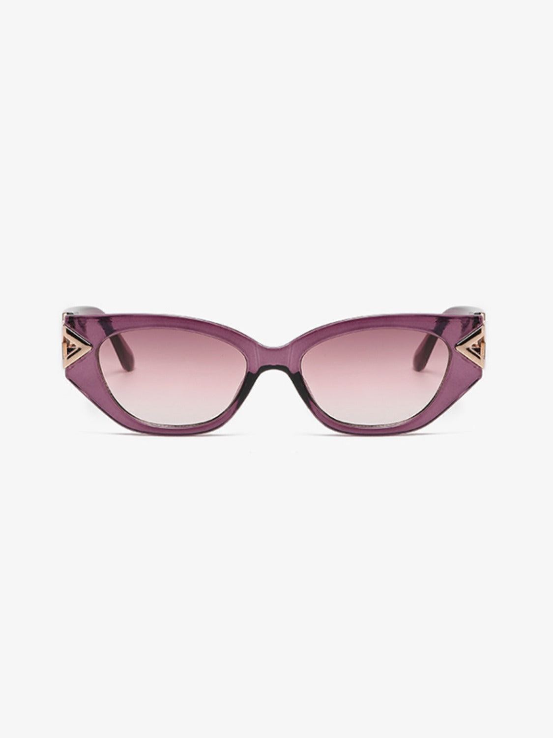 Polycarbonate Frame Cat-Eye Sunglasses-SUN GLASSES-[Adult]-[Female]-Red-Violet-One Size-2022 Online Blue Zone Planet