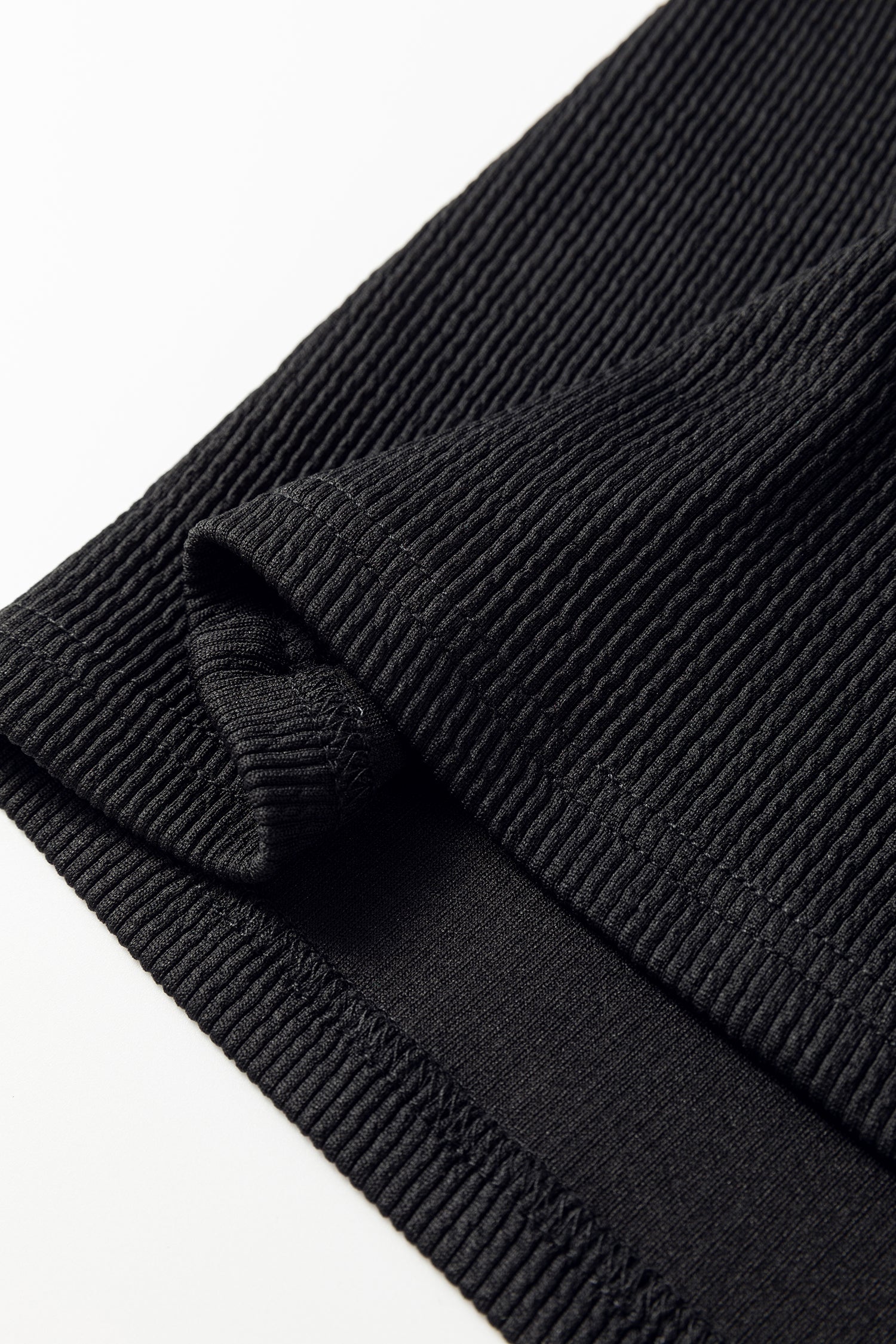 Black Contrast Leopard Ruffled Short Sleeve Ribbed Knit Top-Tops/Blouses & Shirts-[Adult]-[Female]-2022 Online Blue Zone Planet