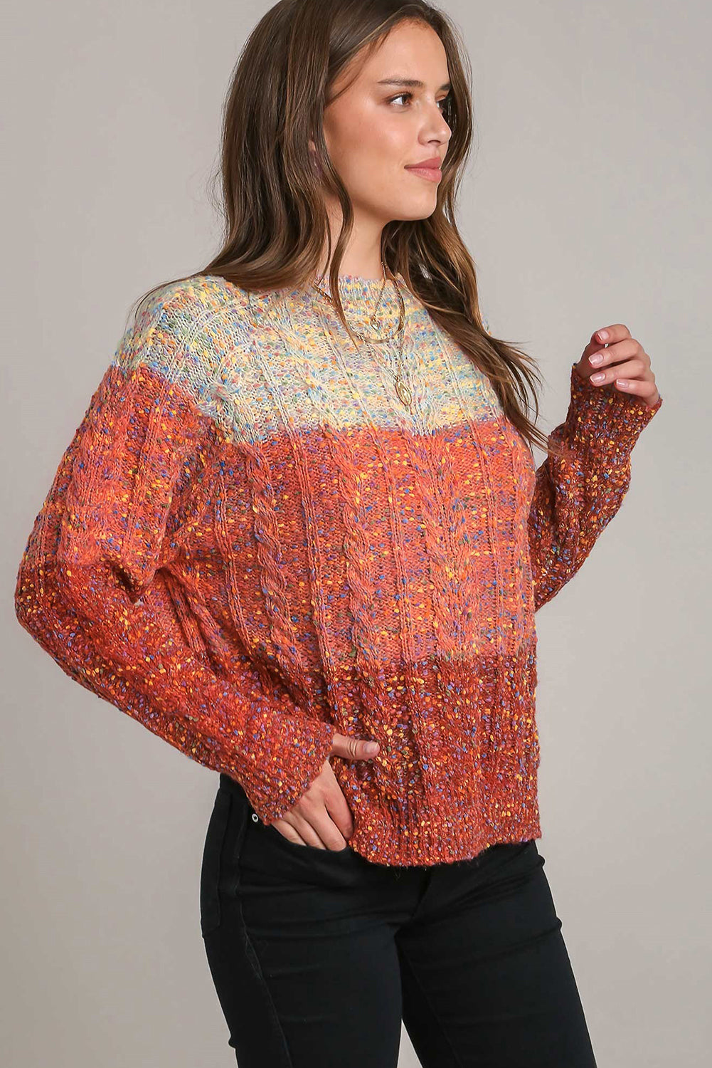 Multicolour Colorful Confetti Wool Ball Knitted Sweater-TOPS / DRESSES-[Adult]-[Female]-2022 Online Blue Zone Planet