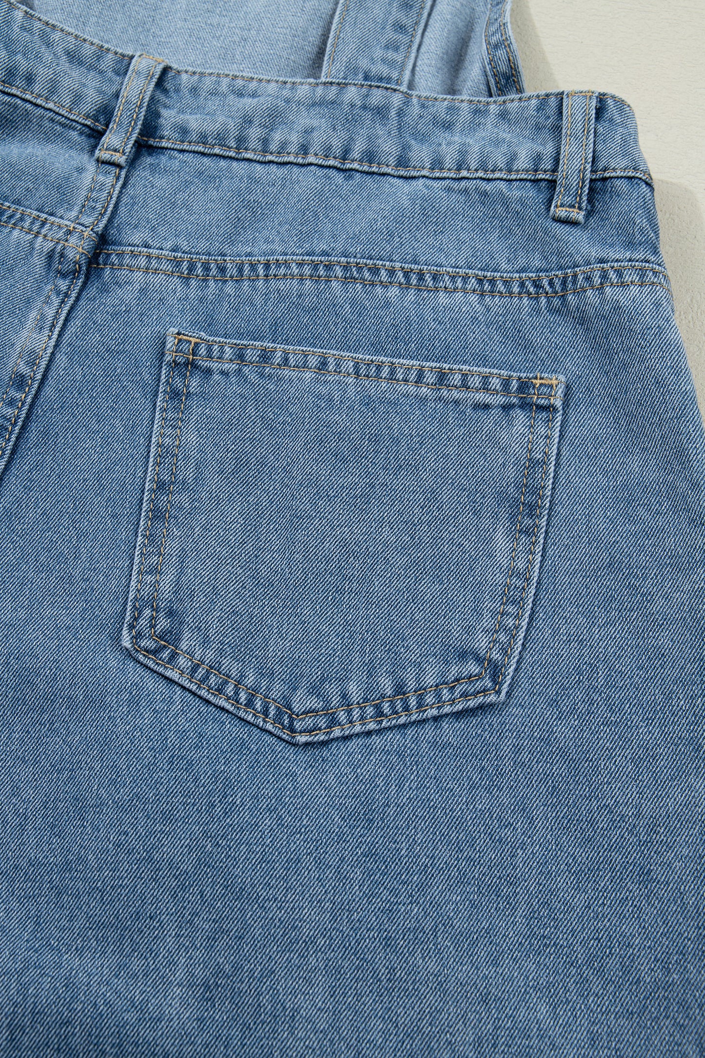 Dusk Blue Pleated Wide Leg Retro Pocketed Denim Jumpsuit-Bottoms/Jumpsuits & Rompers-[Adult]-[Female]-2022 Online Blue Zone Planet