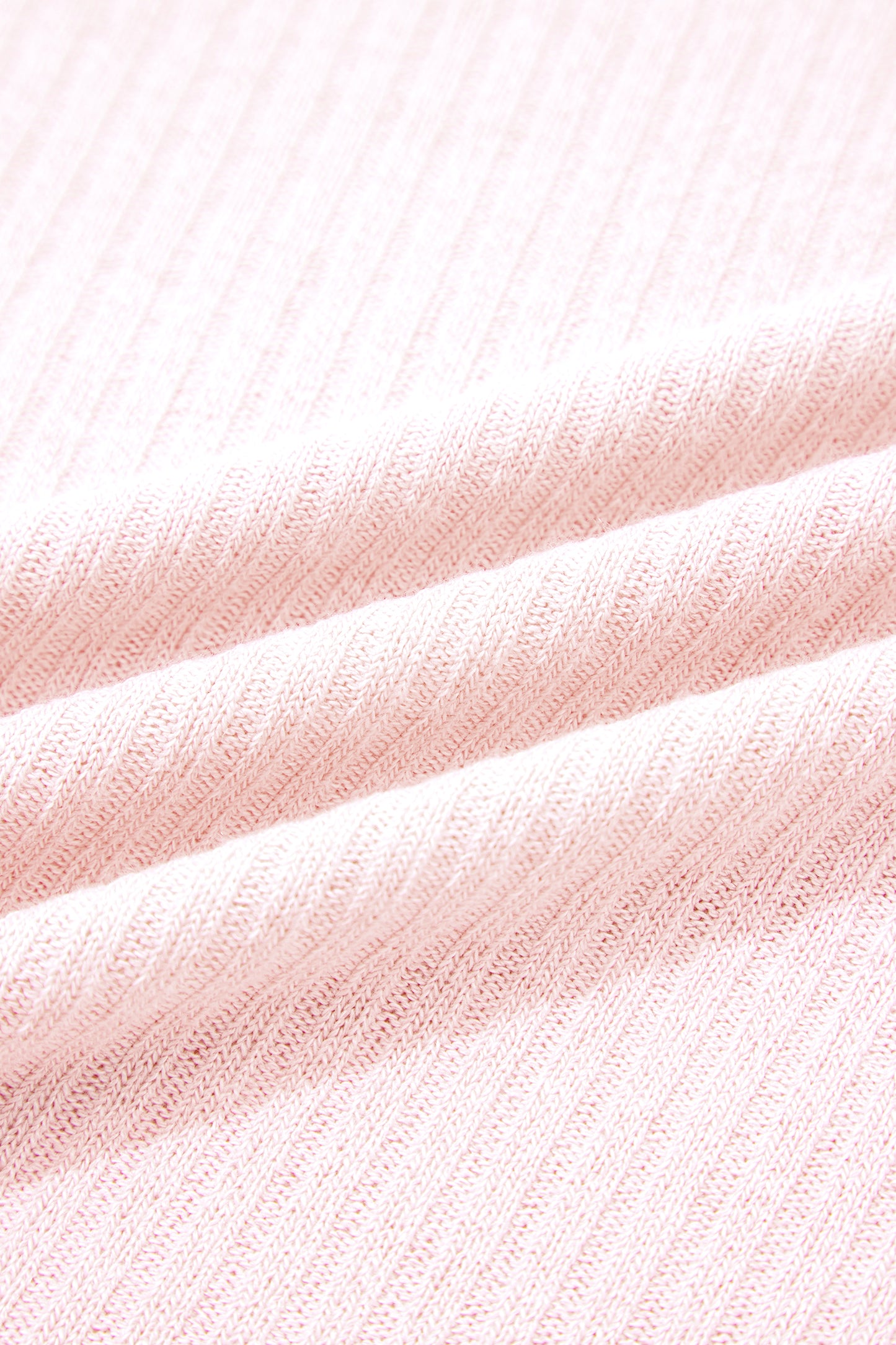 Light Pink Collared V Neck Ribbed Tee-Tops/Tops & Tees-[Adult]-[Female]-2022 Online Blue Zone Planet