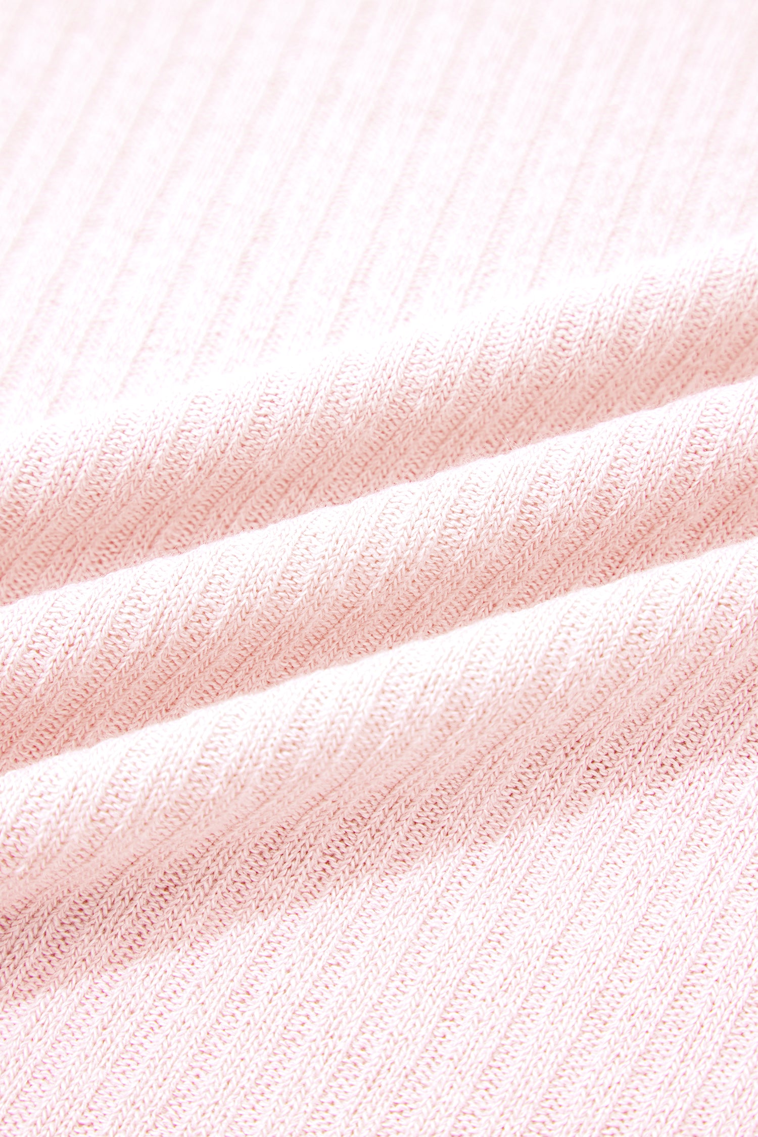 Light Pink Collared V Neck Ribbed Tee-Tops/Tops & Tees-[Adult]-[Female]-2022 Online Blue Zone Planet