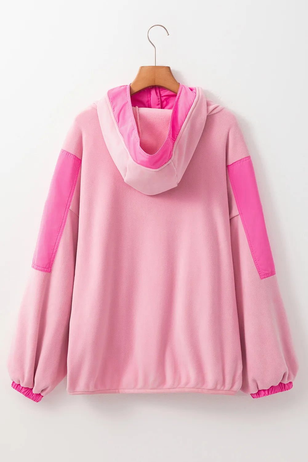 Color Block Half Zip Long Sleeve Hoodie-TOPS / DRESSES-[Adult]-[Female]-2022 Online Blue Zone Planet