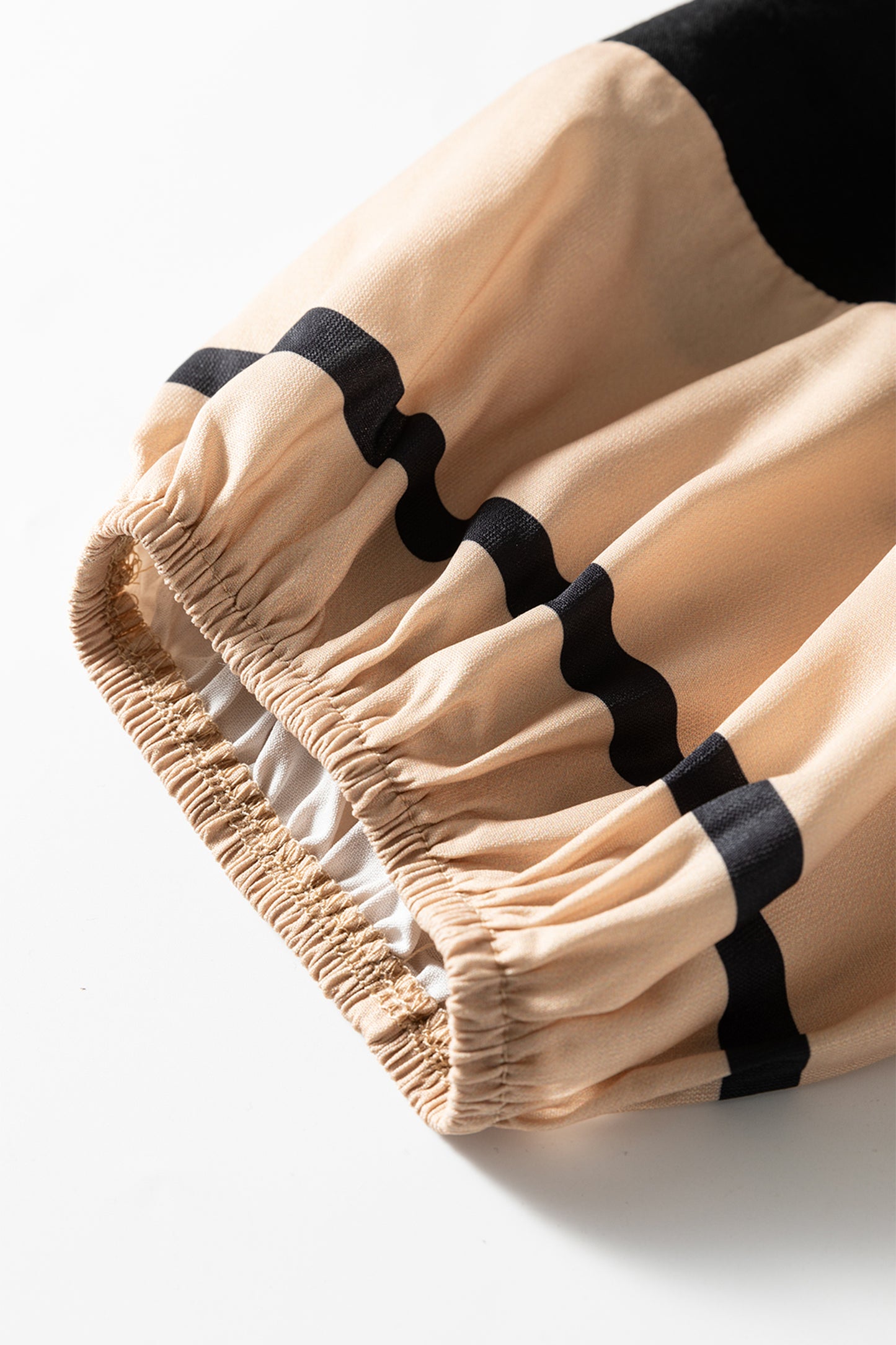 Black Plus Size Color Block Striped Trim V Neck Long Sleeve Shift Mini Dress-TOPS / DRESSES-[Adult]-[Female]-2022 Online Blue Zone Planet