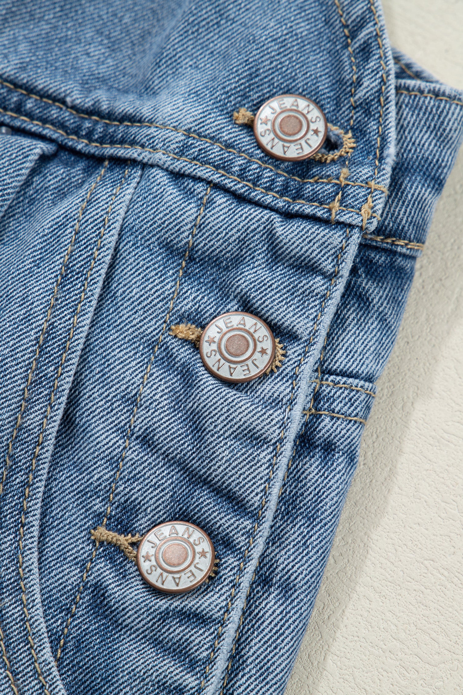 Dusk Blue Pleated Wide Leg Retro Pocketed Denim Jumpsuit-Bottoms/Jumpsuits & Rompers-[Adult]-[Female]-2022 Online Blue Zone Planet