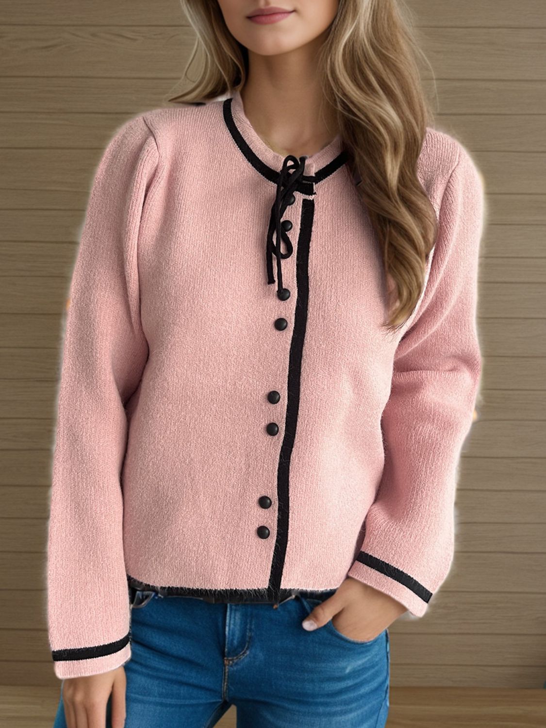 Blue Zone Planet | Button Down Long Sleeve Cardigan-TOPS / DRESSES-[Adult]-[Female]-Blush Pink-One Size-2022 Online Blue Zone Planet