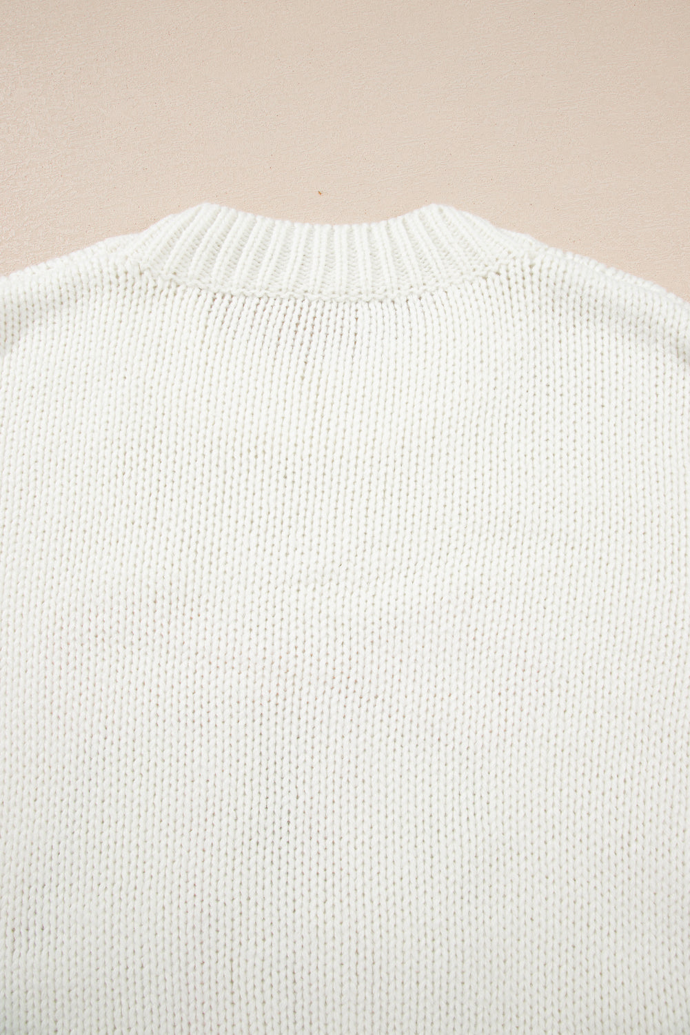 White Embroidered Bow Boots Graphic Drop Shoulder Sweater-TOPS / DRESSES-[Adult]-[Female]-2022 Online Blue Zone Planet